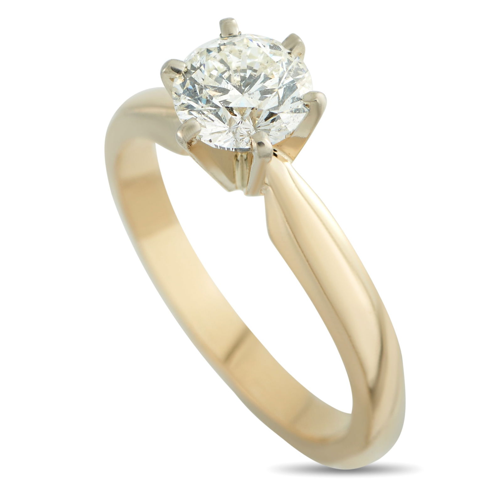 14K Yellow Gold 1.08ct Diamond Solitaire Ring (1 of 3)