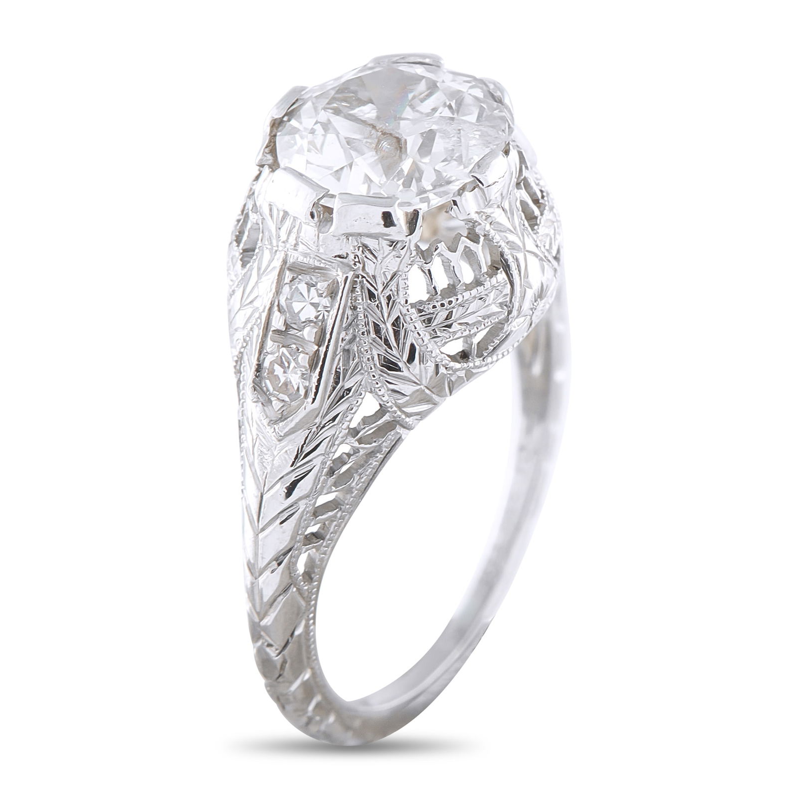 Platinum 1.84ct Diamond Ring - 2