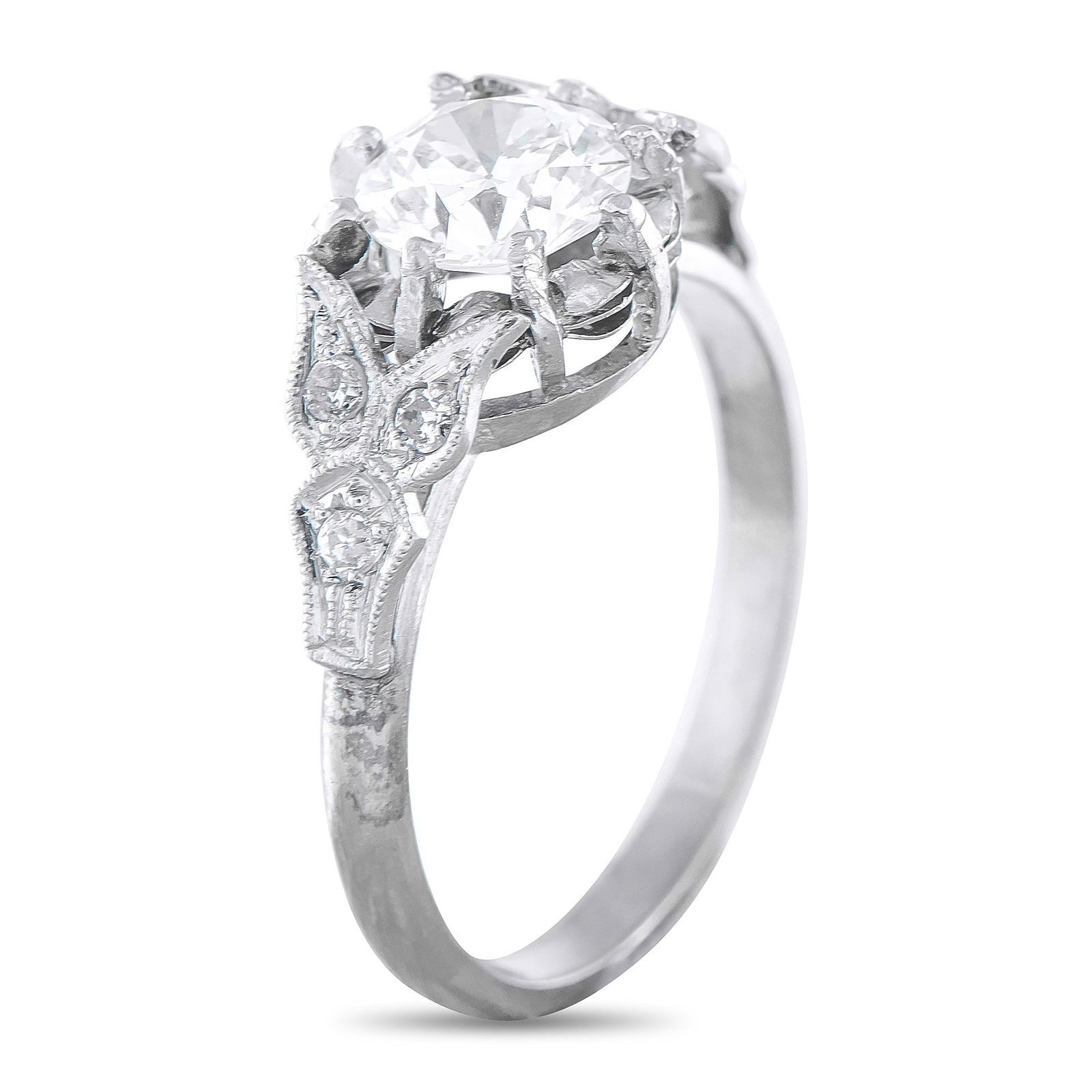 Platinum 1.04ct Diamond Ring - 2