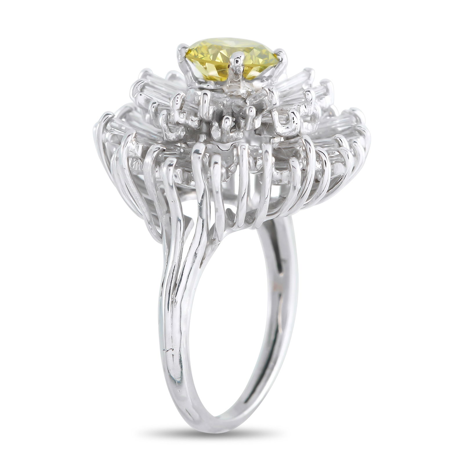Platinum 3.55ct Diamond Ring - 2