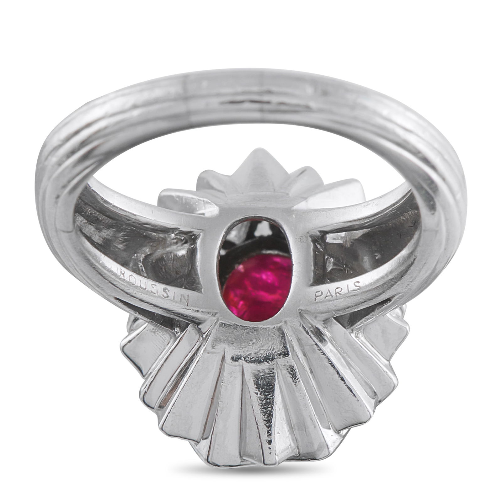 MauboussinPlatinum 1.30ct Diamond and Ruby Ring - 5