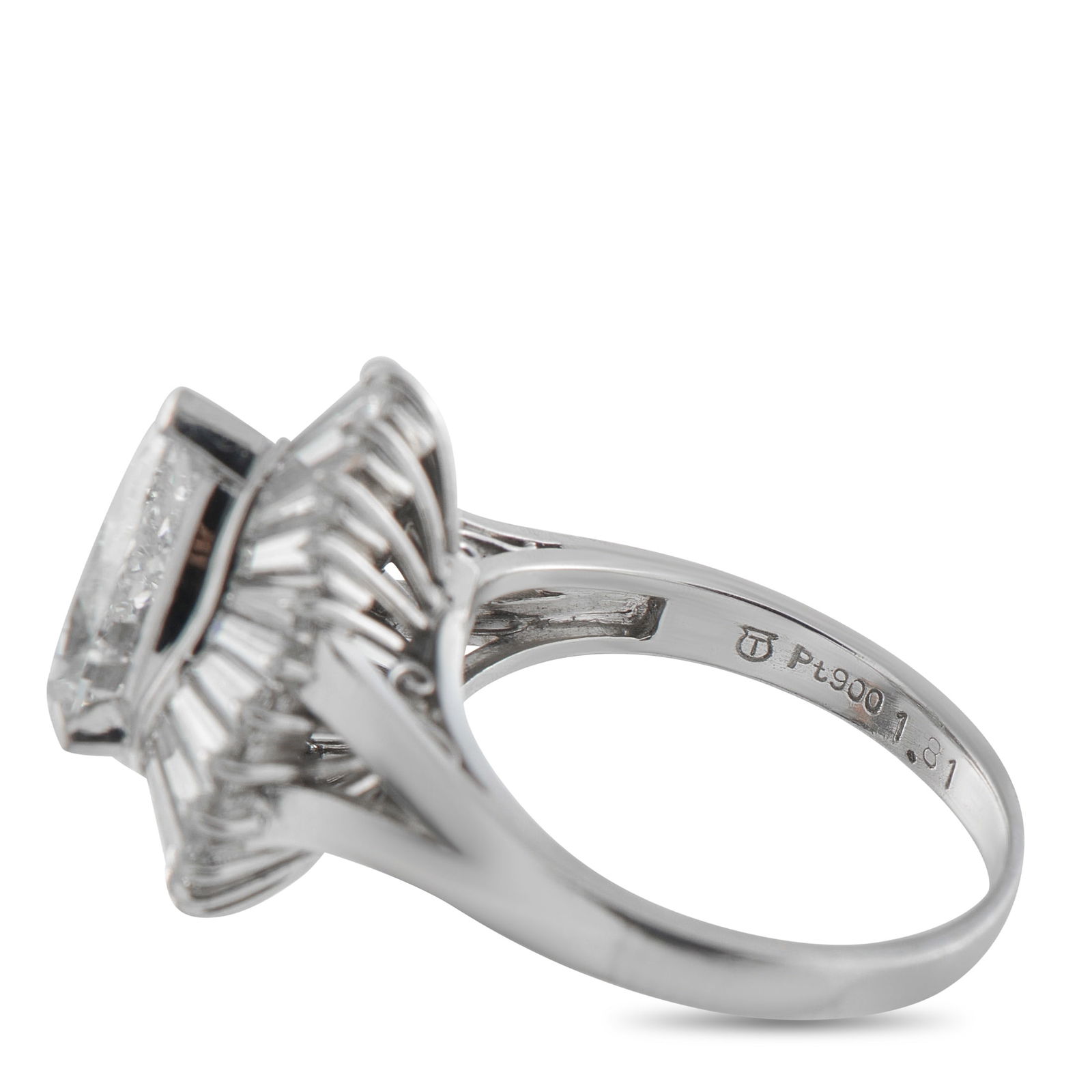 Platinum 3.06ct Diamond Ring - 4