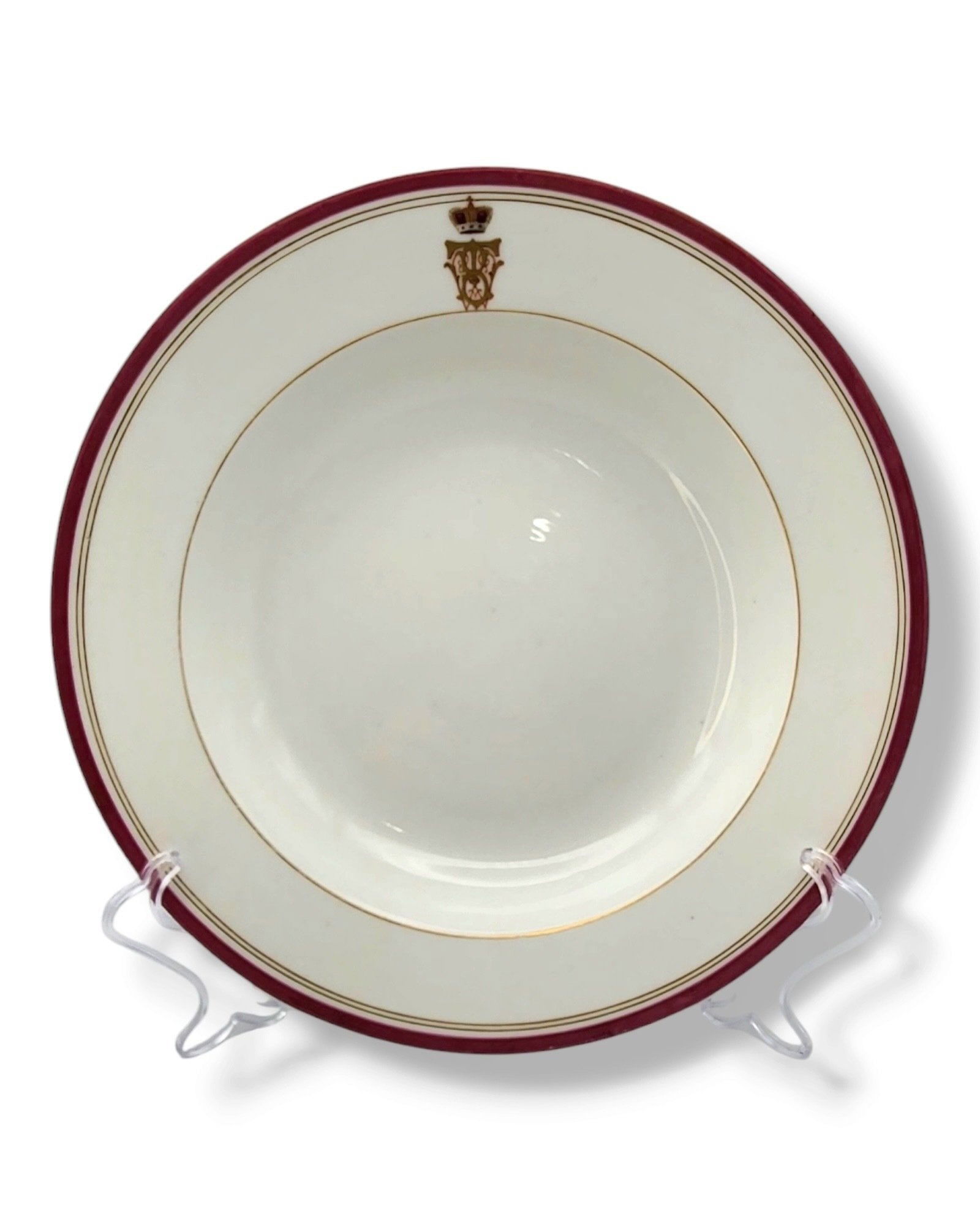 Imperial Russian Porcelain Plate St. Petersburg period of Emperor Alexander II Circa 1850 - Plate -: Imperial Russian Porcelain plate / bowl Imperial Porcelain Factory, St. Petersburg, , period of Emperor Alexander II Imperial Porcelain Manufactory, St. Petersburg, period of Alexander II. With sunken