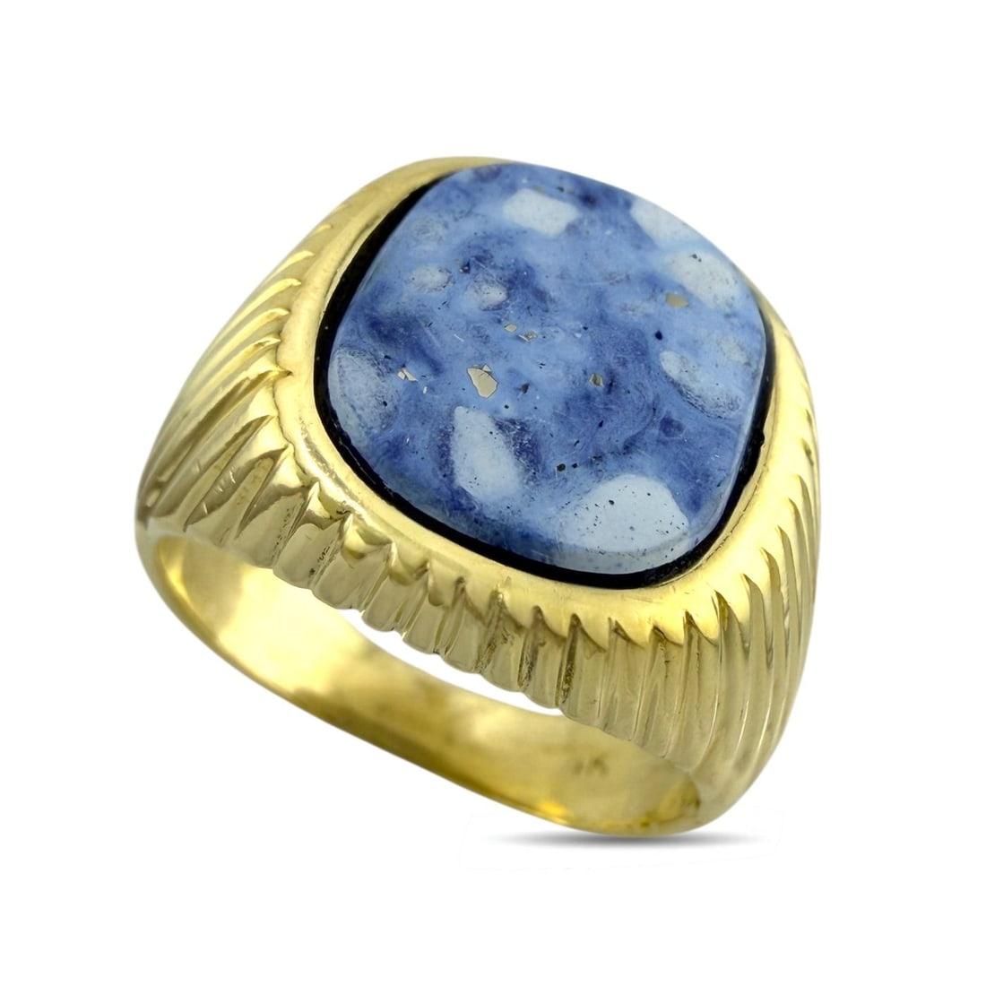 14K Yellow Gold Lapis Lazuli Vintage Ring (1 of 6)