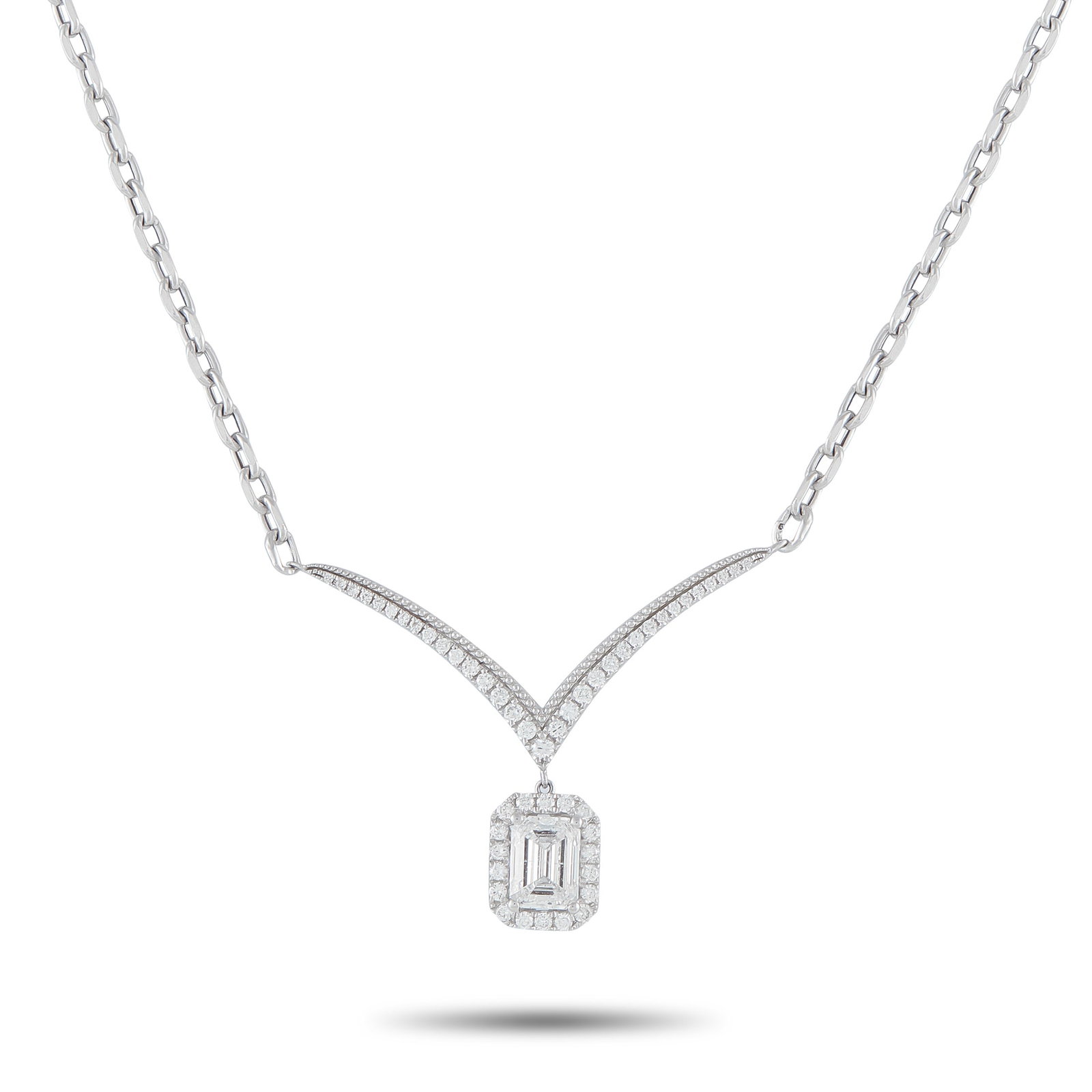 18K White Gold 1.33ct Diamond Necklace (1 of 4)