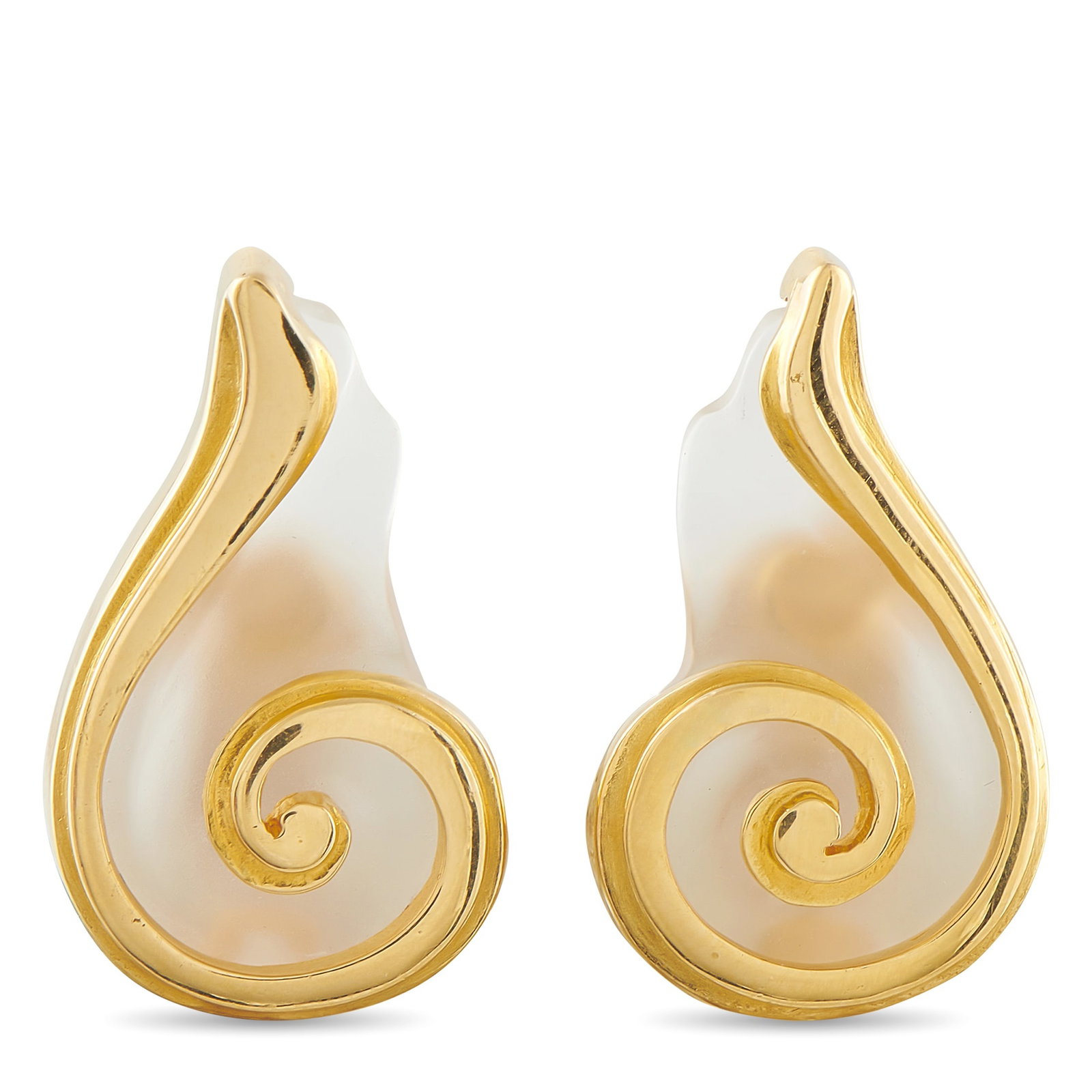 ILIAS LALAOUNIS 18K Yellow Gold Crystal Earrings (1 of 4)