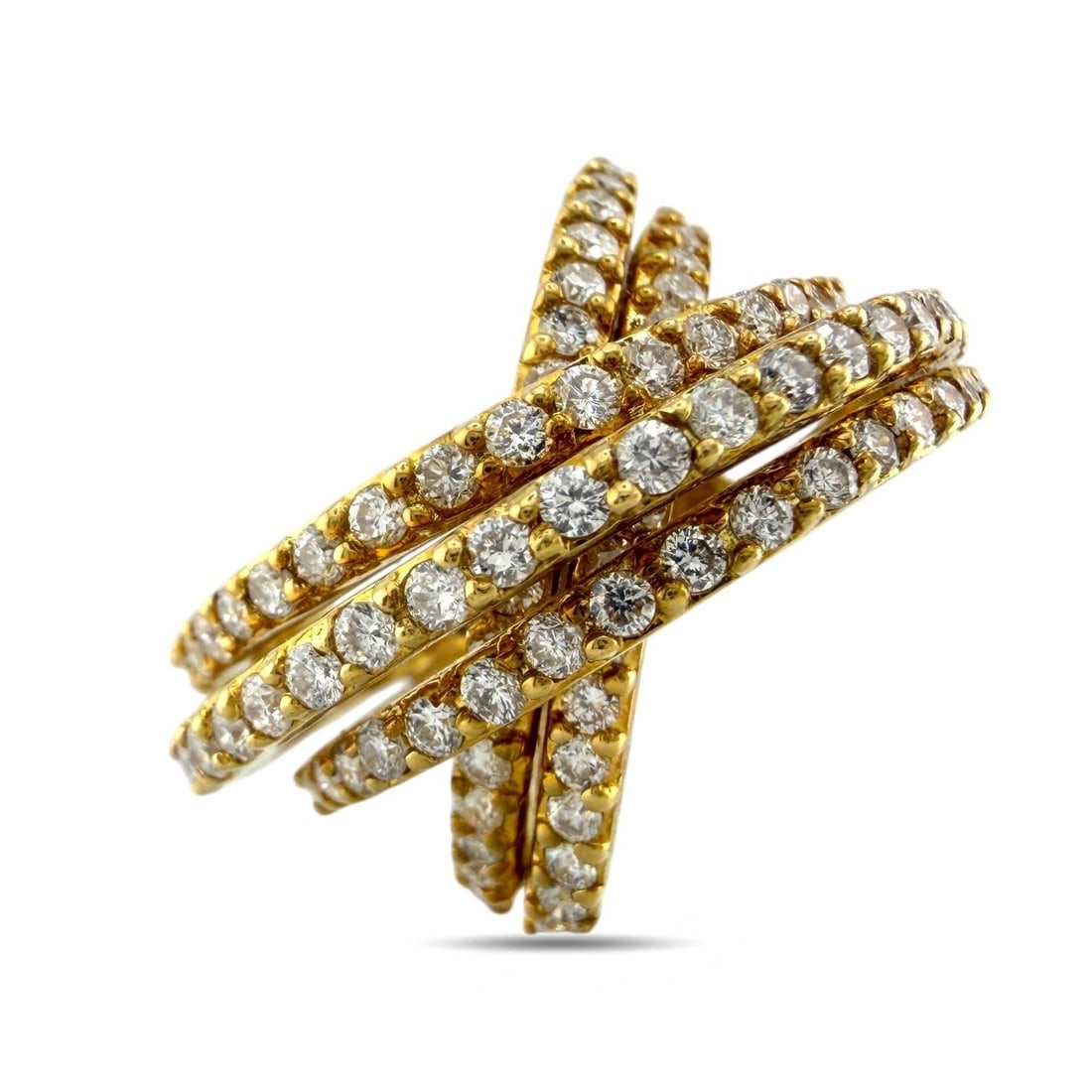 Sonia B. Eternal 18K Yellow Gold and 1.6ct Diamond Band: Sonia B. Eternal 18K Yellow Gold and 1.6ct Diamond Band Ring A radiant creation by Sonia B., this exquisite band ring captures refined luxury and timeless allure. Crafted in 18K yellow gold, it featur