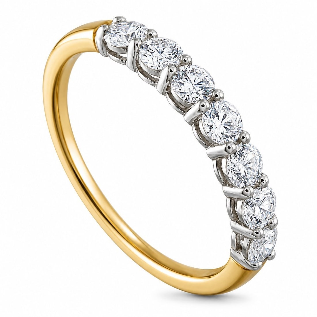 Tiffany & Co. 18K Yellow Gold and 1.0ct Diamond Ring: Tiffany & Co. 18K Yellow Gold 1.0ct Diamond RingDescriptionA series of sparkling Diamonds totaling 0.75 carats make a statement on this Tiffany & Co. ring. Simple, elegant, and understated, the 18K Ye