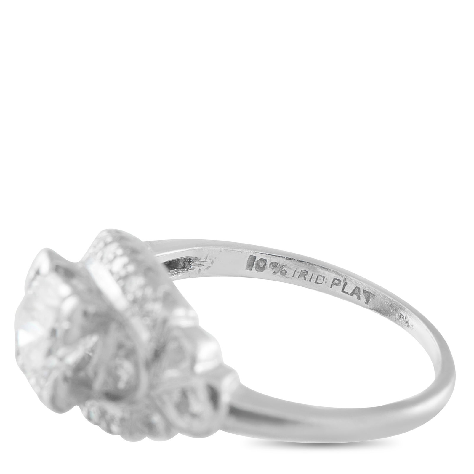 Antique Platinum 1.10ct Diamond Engagement Ring - 4