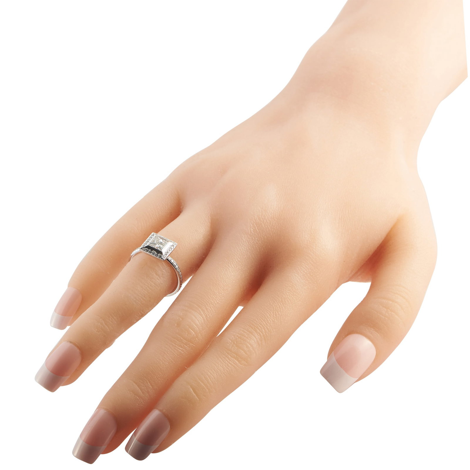 Platinum 1.34ct Diamond Ring - 3