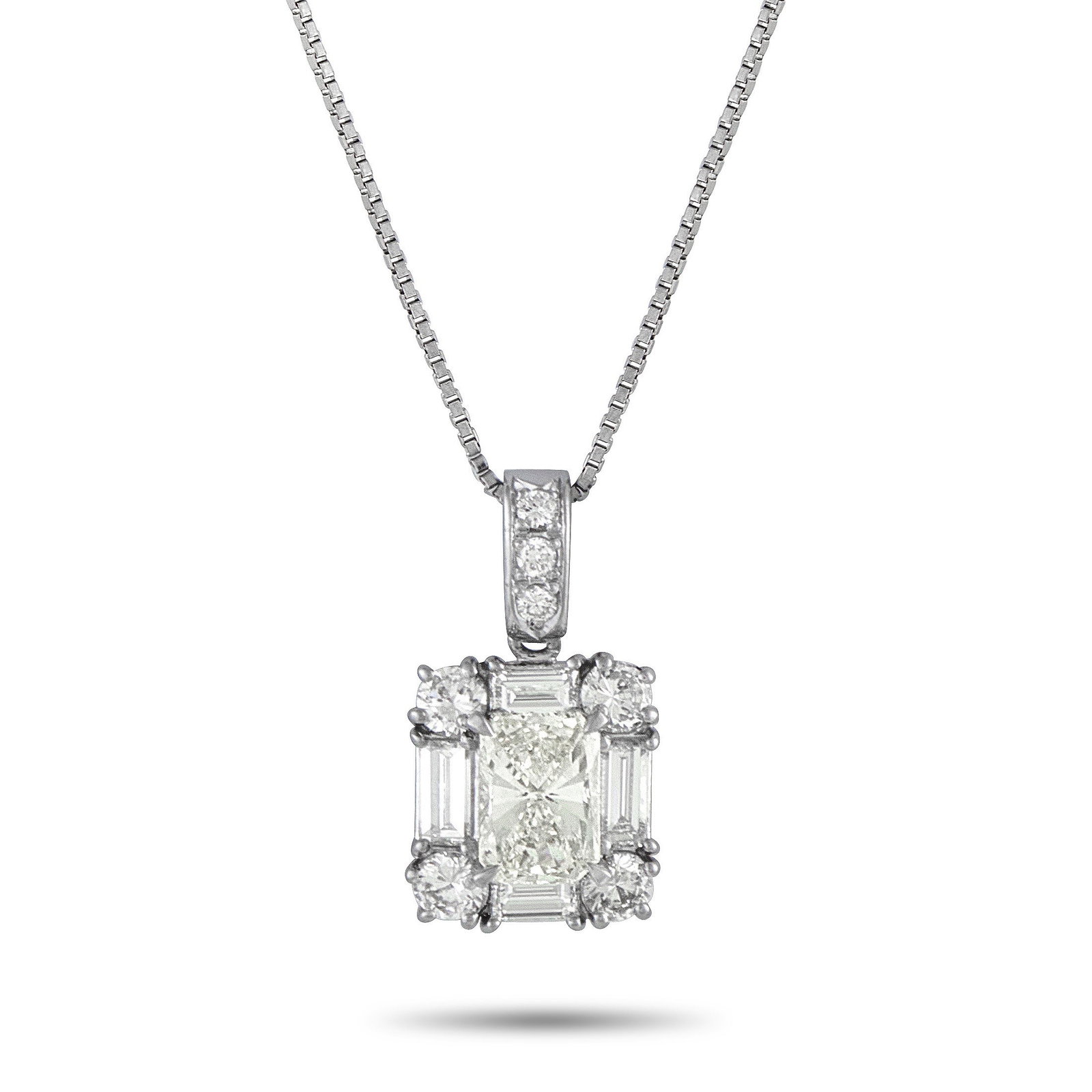 Platinum 2.0ct Diamond Pendant: This luxury necklace will provide any ensemble with the perfect amount of sparkle. Ideal for any minimalist, it shines to life thanks to a sparkling 1.0 carat Diamond center stone and additional Diamo