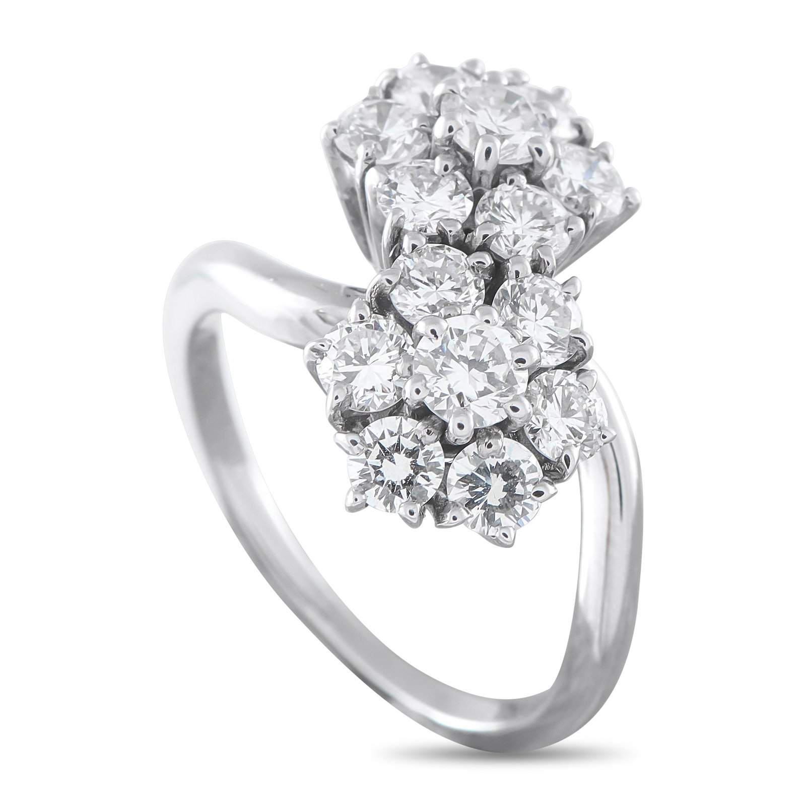 VAN CLEEF & ARPELS Van Cleef & Arpels 18K White Gold 1.81ct Diamond Ring: Sparkling Diamonds with a total weight of 1.81 carats make a statement on this exquisite Van Cleef & Arpels ring. Sophisticated, stylish, and ideal for everyday wear, the 18K White Gold setting featur
