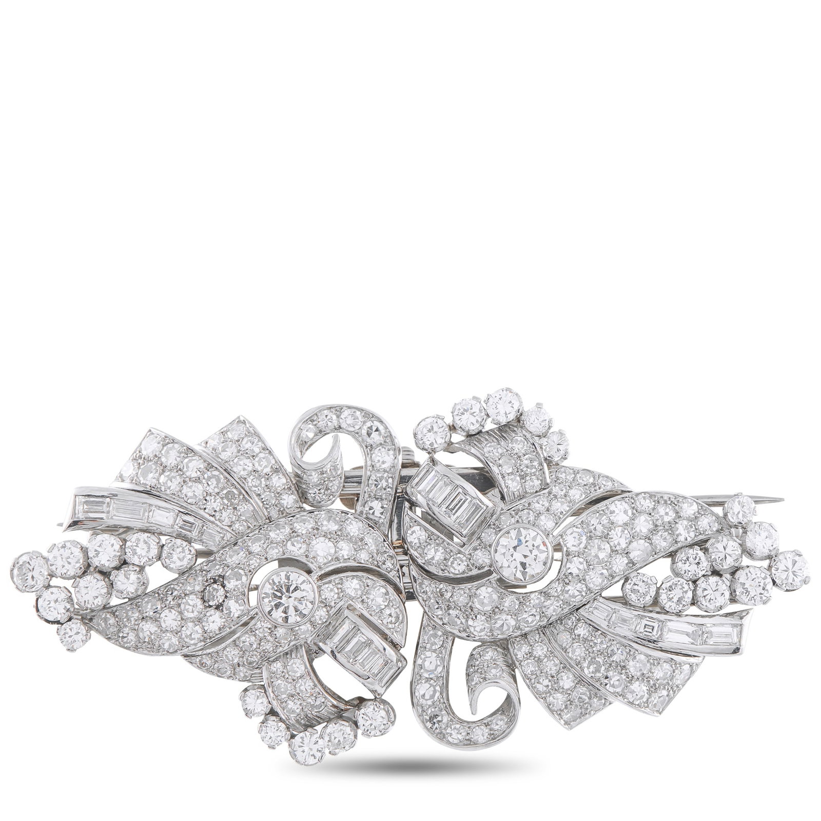 Platinum 8.25ct Diamond Brooch (1 of 3)