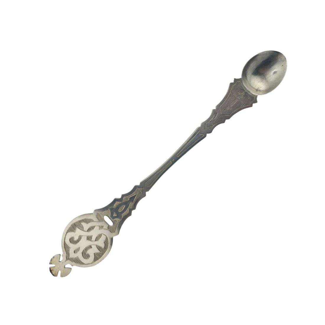 Imperial Russian Orthodox Silver Communion Spoon D. 1890 (1 of 6)