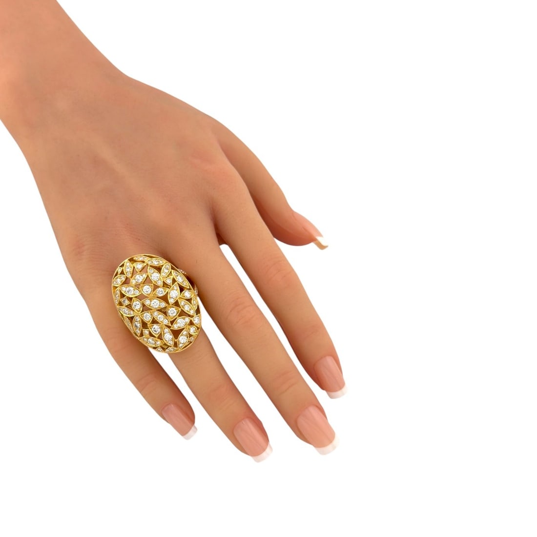 18K Yellow Gold 4.00ct Diamond Statement Ring - 4