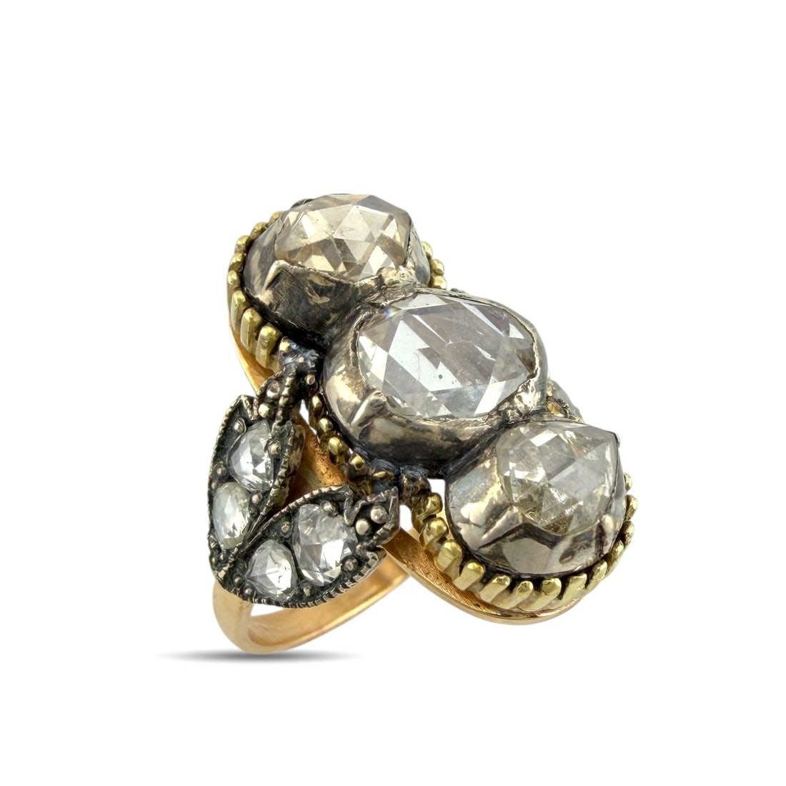 K. Faberge Imperial Russian 14K (56K) 14K Yellow Gold Old Cut 4.20ct Diamond Ring (1 of 10)