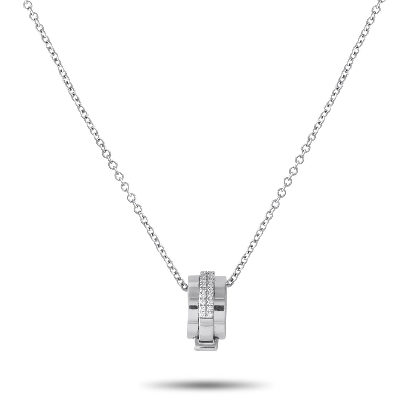 Asprey 18K White Gold 0.25ct Diamond Necklace: This Asprey Necklace is ideal for anyone with an elegant, understated aesthetic. On this piece, a circular pendant measuring 0.50” round is full of sophisticated details – including inset Diam