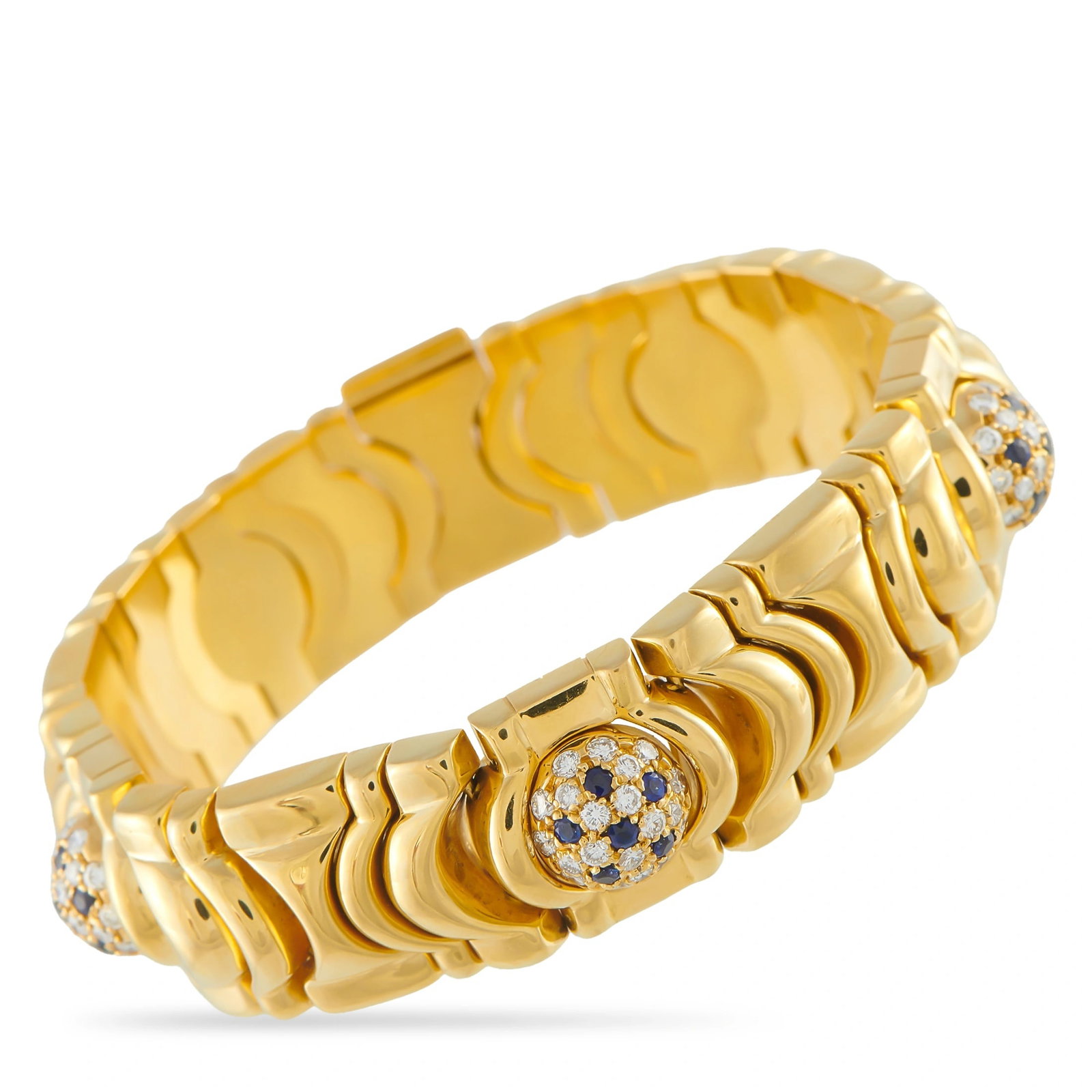 Piaget 18K Yellow Gold 1.20ct Diamond and Sapphire Bracelet (1 of 4)