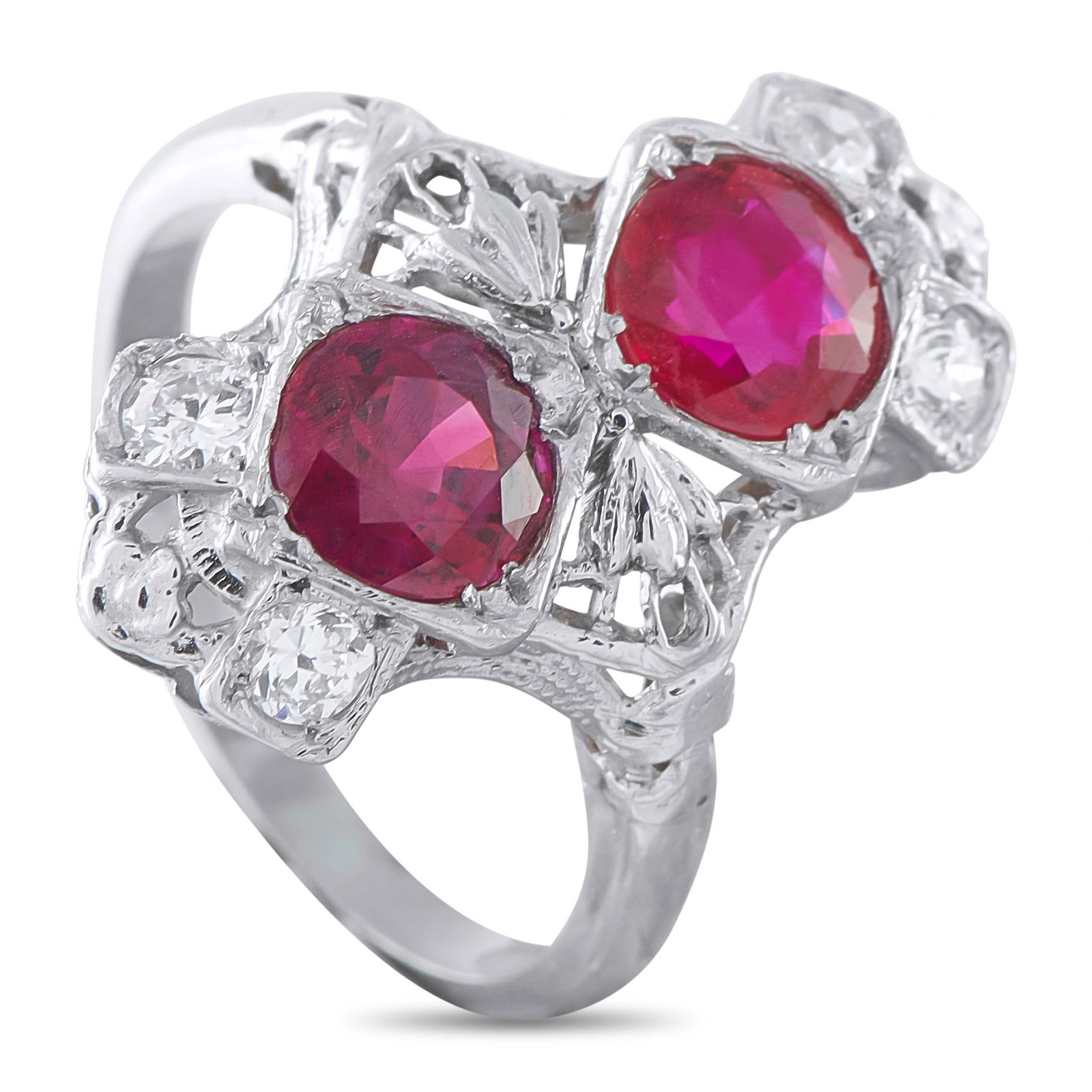 Antique Platinum 1.85ct Ruby Ring