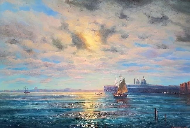 V. Ispiryan Seascape Original Oil Painting: V. Ispiryan Amazing Seascape Original Oil Painting Artist: Vachagan Ispiryan size: 23.5inch x 35inch Not framed Condition: Excellent Year made 2025 Signed by artist Condition - Excellent Estate SKU - 