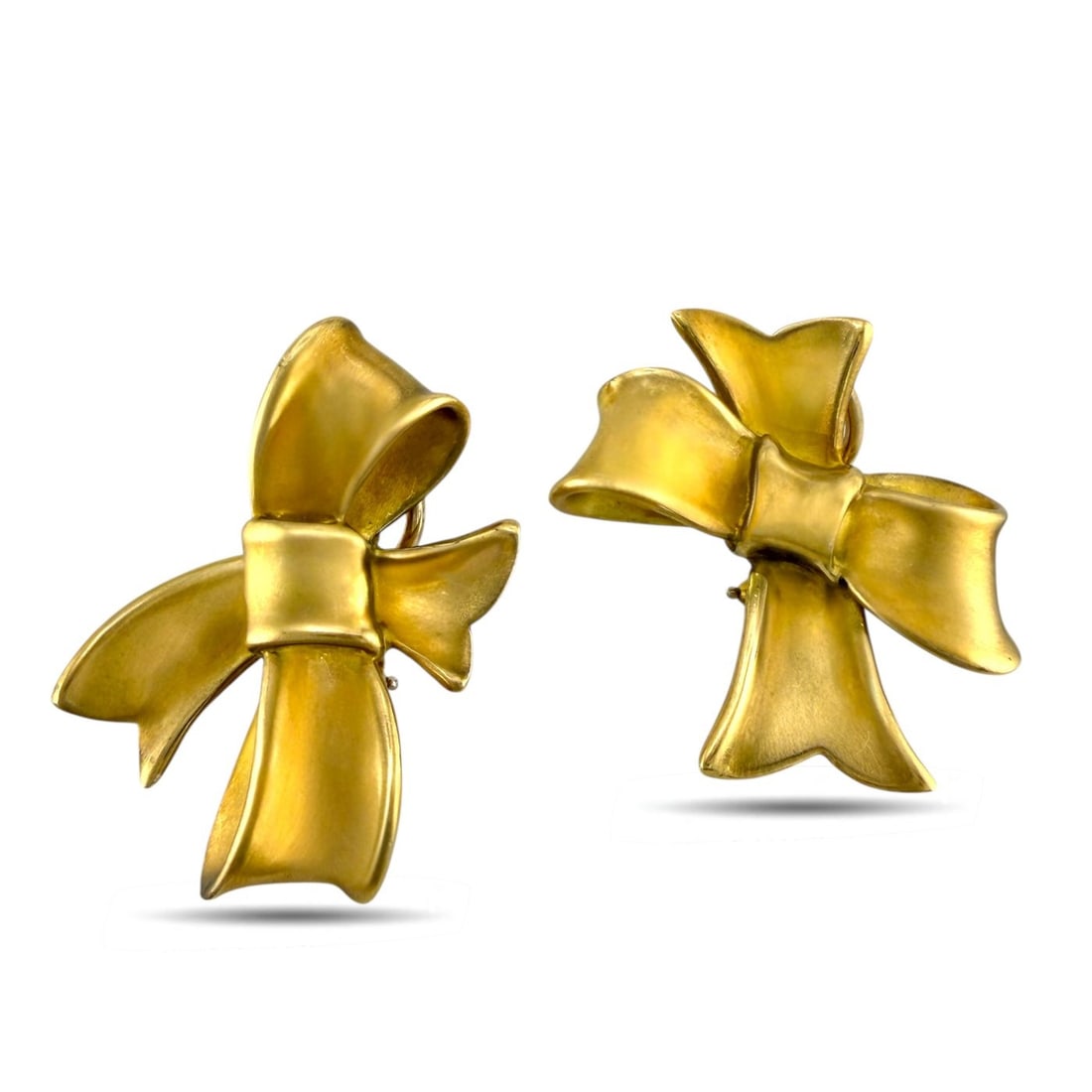 Vintage Angela Cummings 18K Yellow Gold Intertwined Ribbon Earrings (1 of 7)