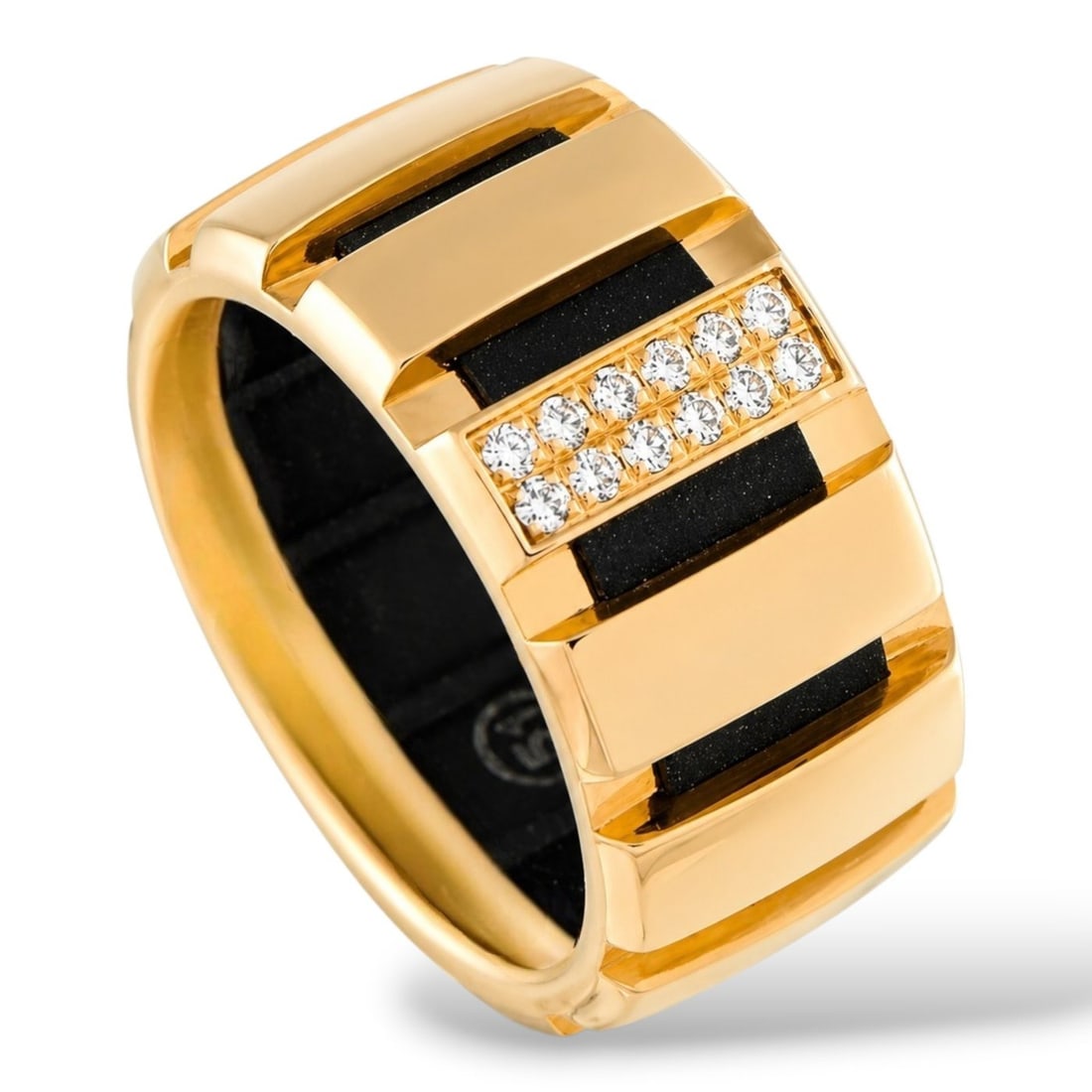 Chaumet 18K Yellow Gold and Diamond Class One Band Ring: This Chaumet band ring is chic and incredibly sophisticated. Opulent 18K Yellow Gold provides the perfect foundation for this exquisite piece, which comes to life thanks to a dazzling array of sparkli
