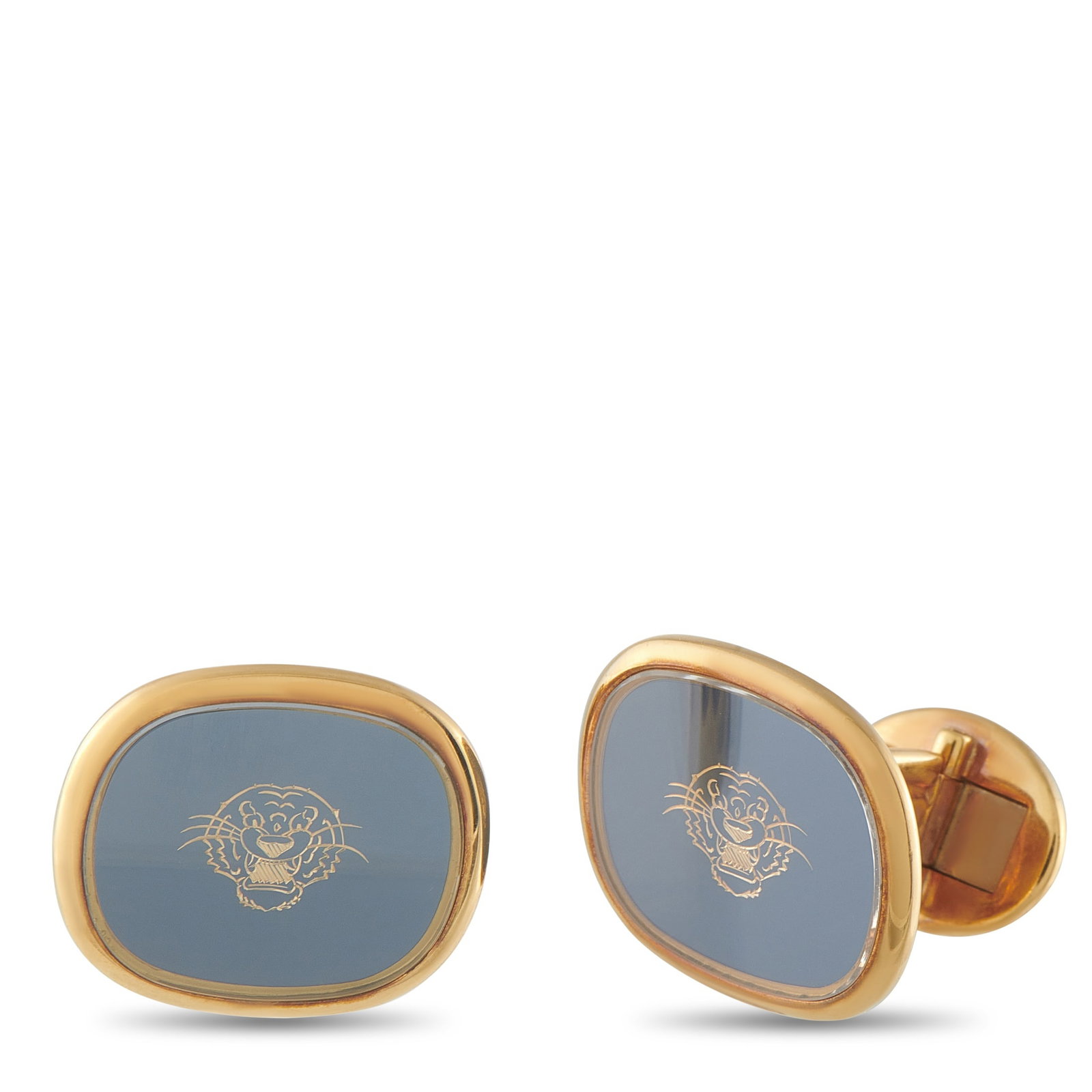 Patek Philippe 18K Yellow Gold Tiger Cufflinks (1 of 5)