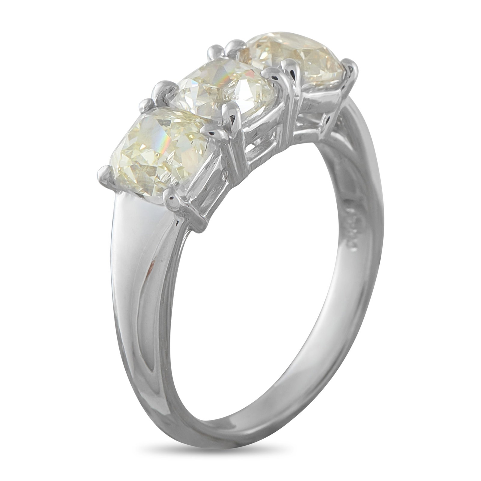 Platinum 3.26ct Diamond Ring - 2