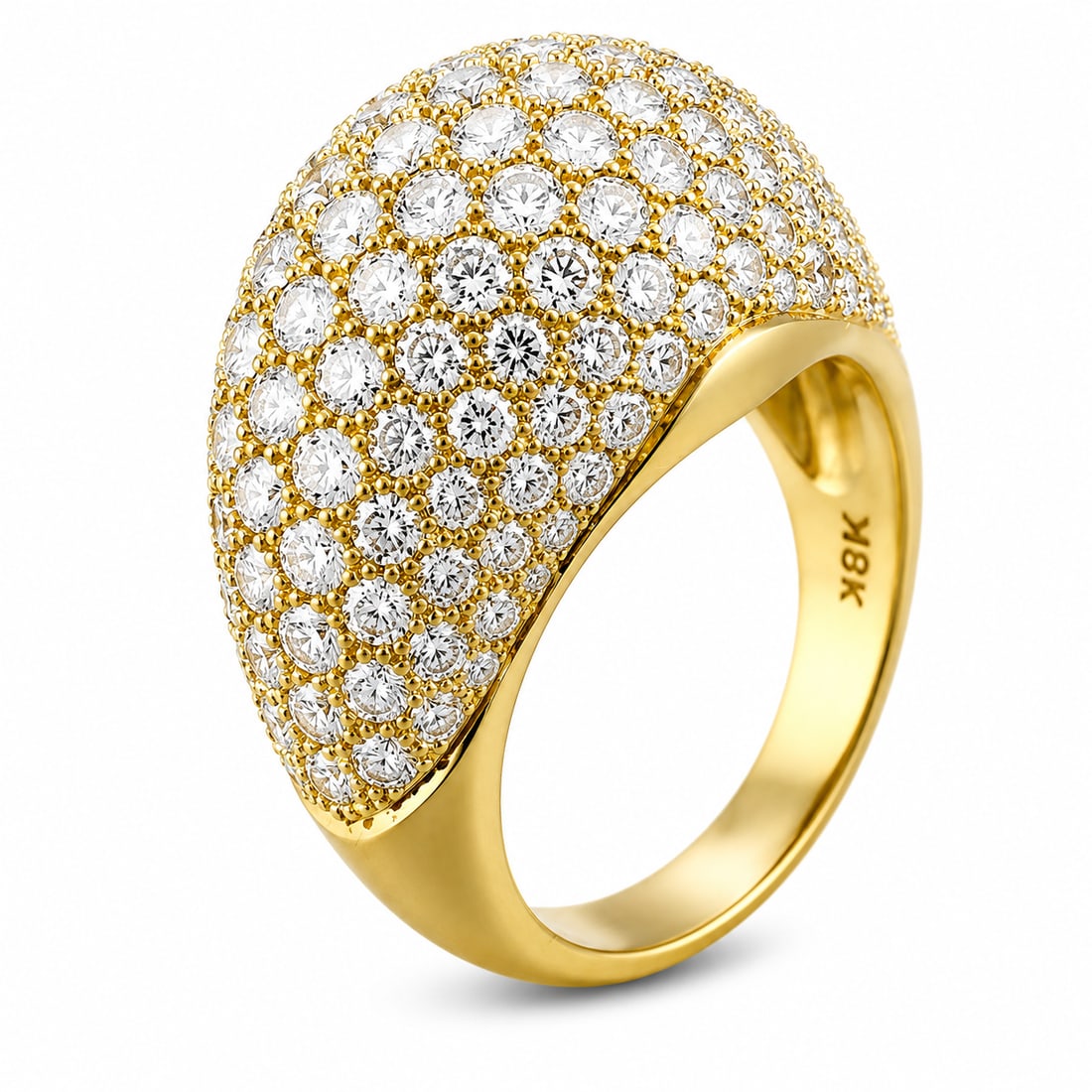 18K Yellow Gold Radiant Cascade 2.62ct Diamond Ring (1 of 3)