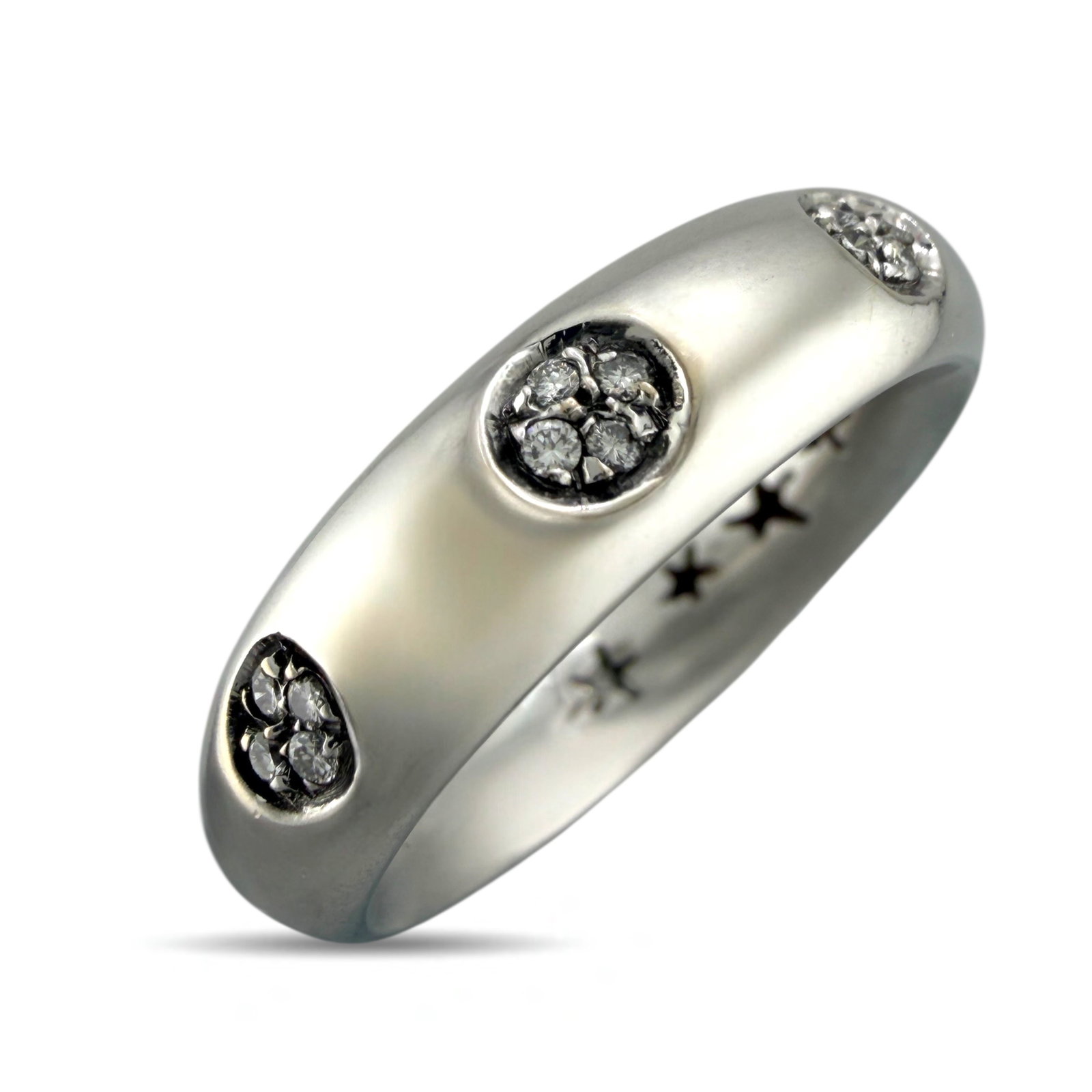 18K White Gold 0.32ct Diamond Circle Ring