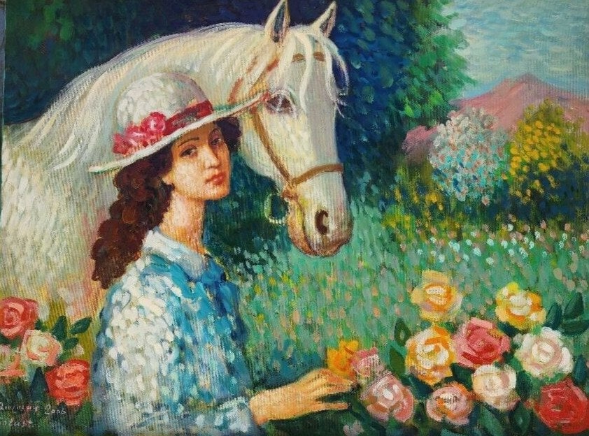 Galust Darbinyan Original Oil Painting: Galust Darbinyan Original Oil Painting Size : 24" x 30" Medium : Oil on Canvas Condition : New Frame: Not Framed, sides painted Year of Production : 2008 Signed by artist Condition - See Images Lot Re