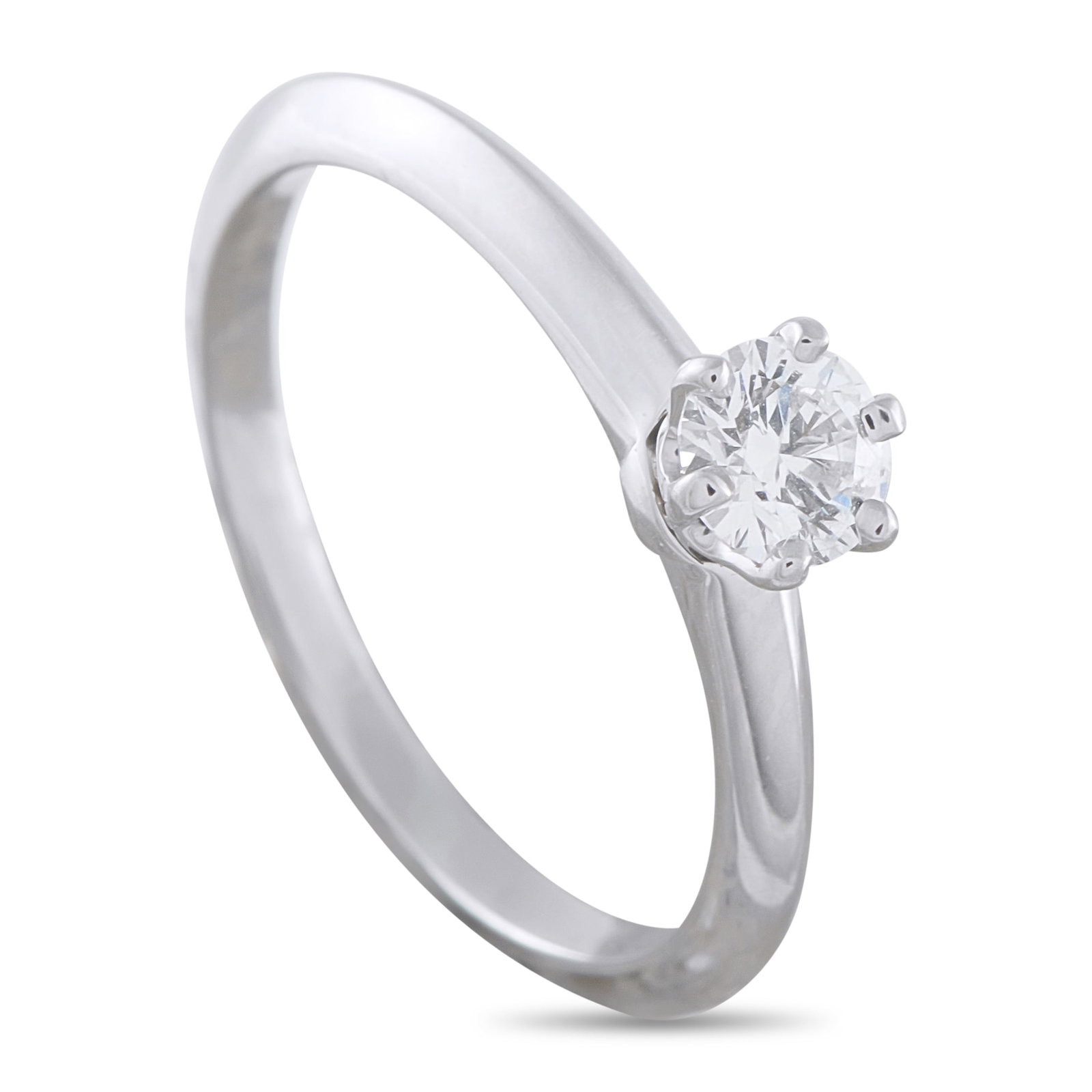 Tiffany & CO. Platinum 0.31ct Diamond Solitaire Ring: This Tiffany & Co. solitaire ring will look elegant no matter if it’s worn alone or stacked with other luxury pieces. The sleek Platinum setting showcases the single 0.31 carat round-cut Diamond cen