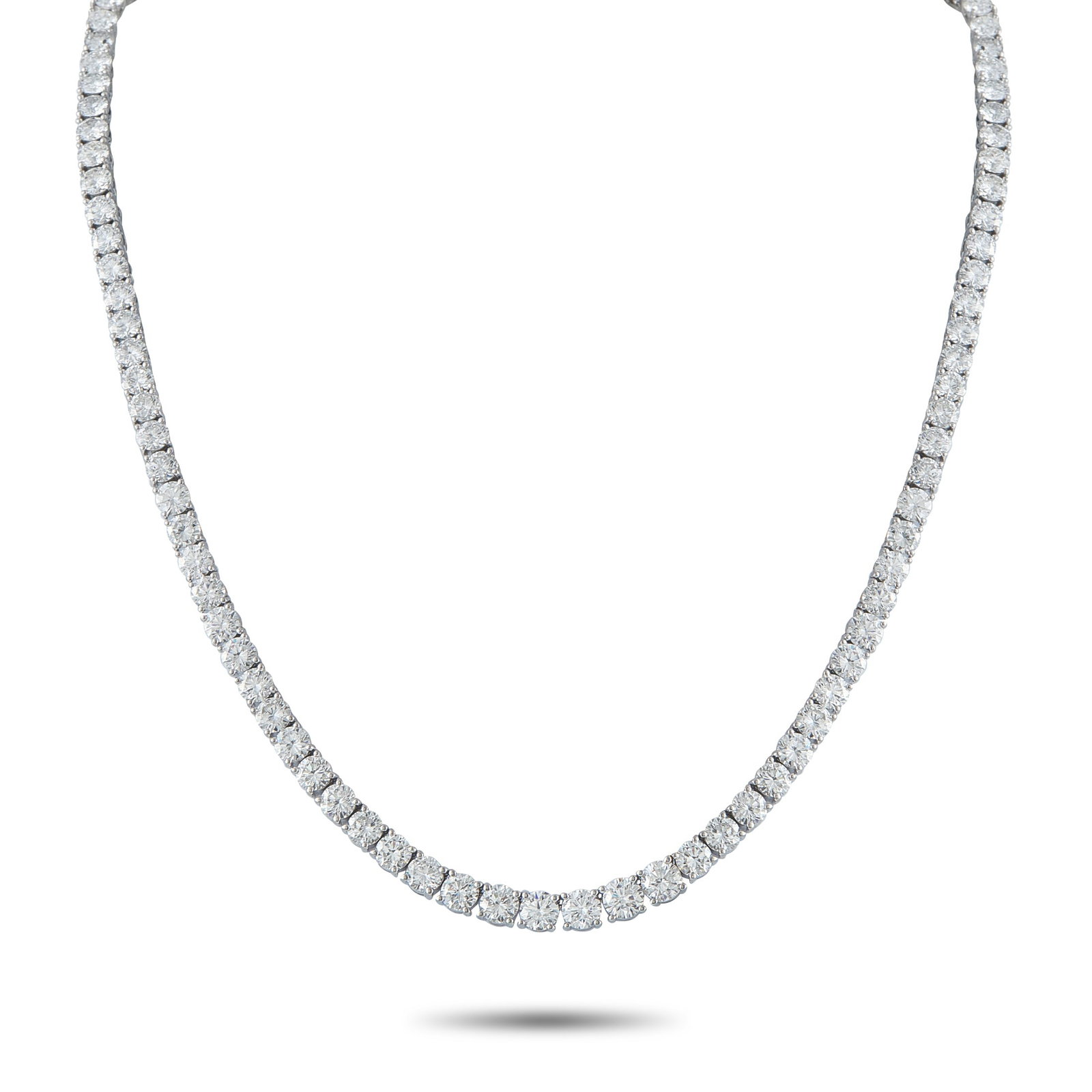 Platinum 35.43ct Diamond Tennis Necklace (1 of 3)