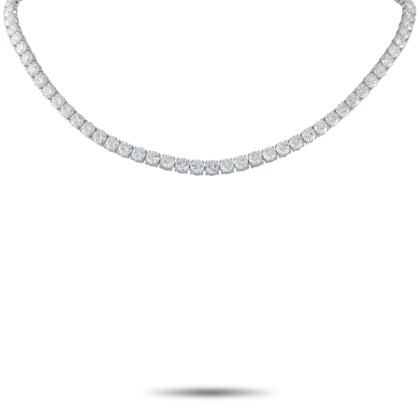 Platinum 29.80ct Diamond Tennis Necklace (1 of 3)