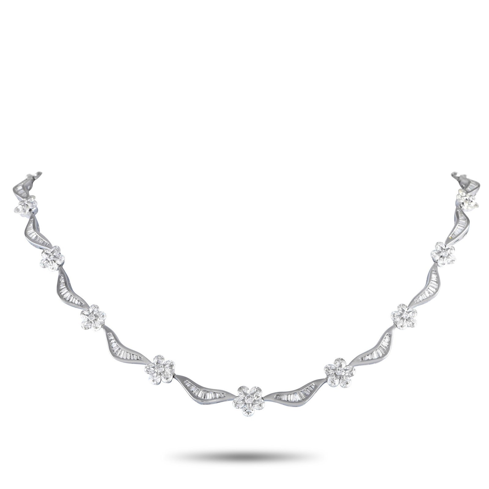 18K White Gold 18.80ct Diamond Necklace