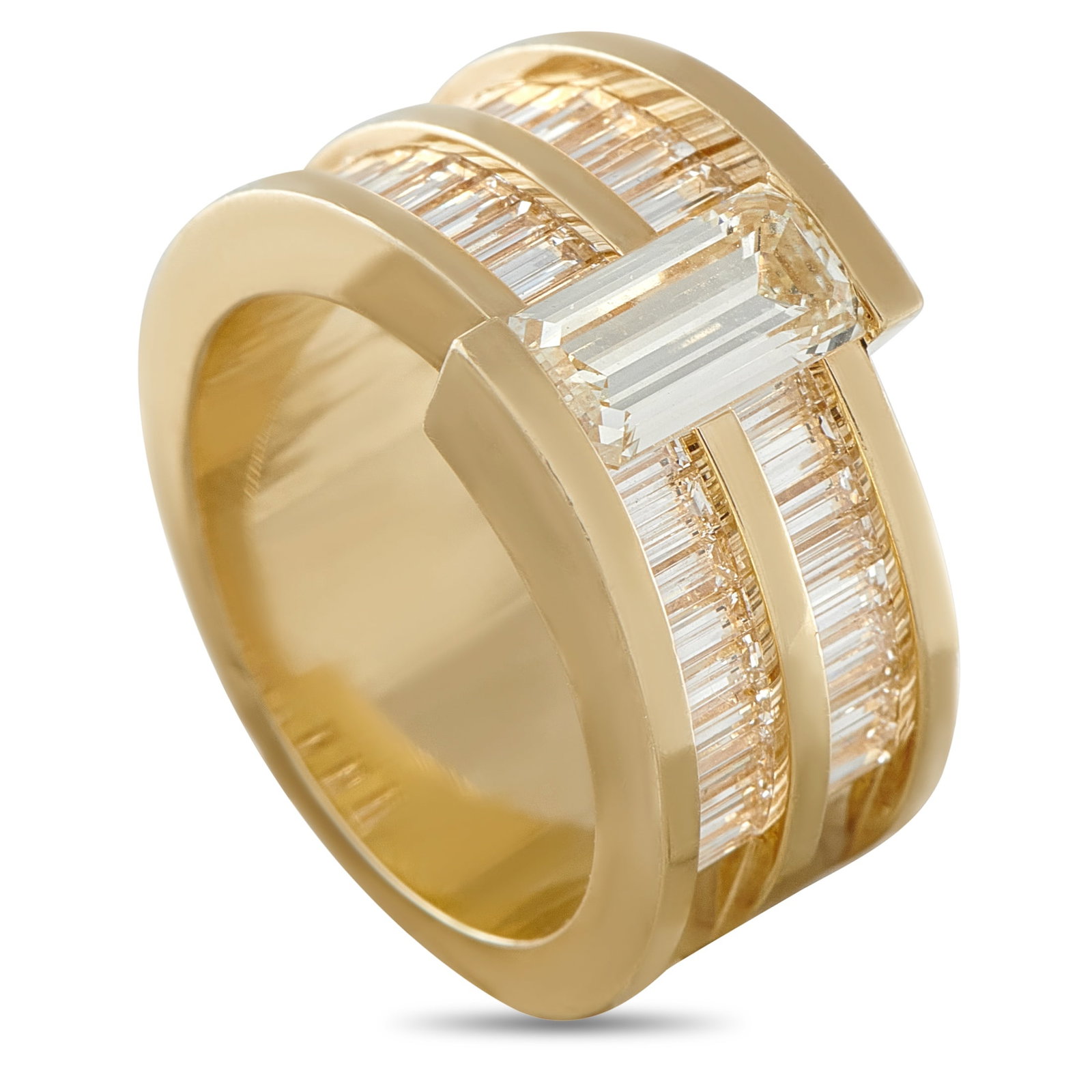 18K Yellow Gold 3.29ct Diamond Ring (1 of 4)
