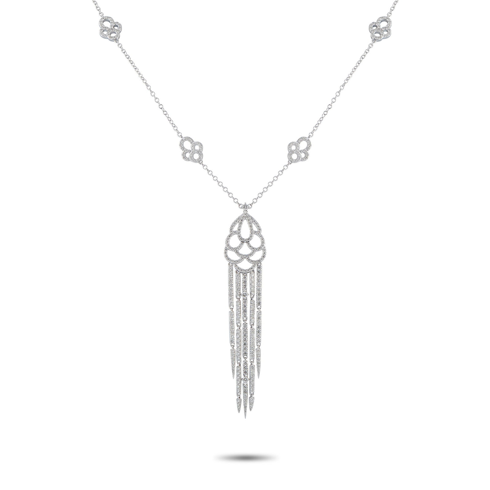 18K White Gold 5.85ct Diamond Pendant