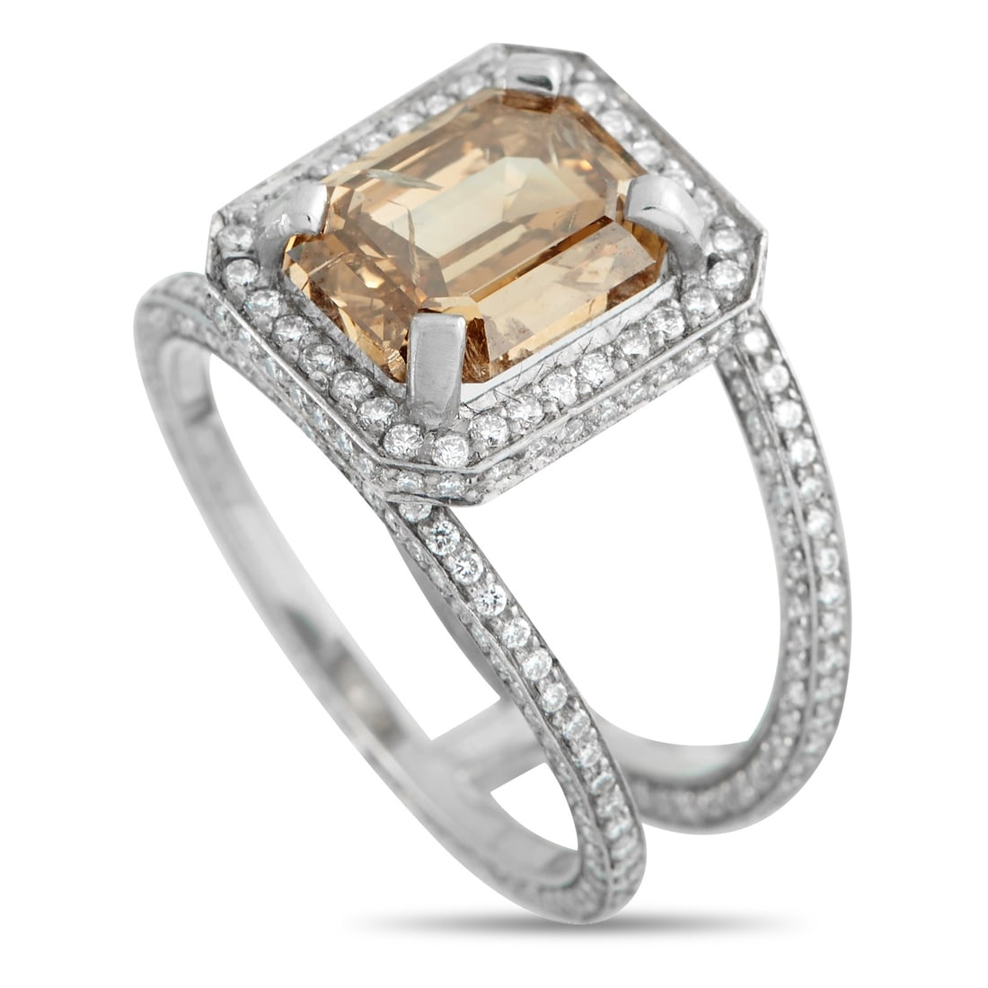 Platinum 5.10ct Diamond Wide Split Ring