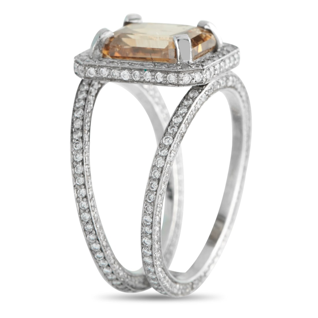 Platinum 5.10ct Diamond Wide Split Ring - 2