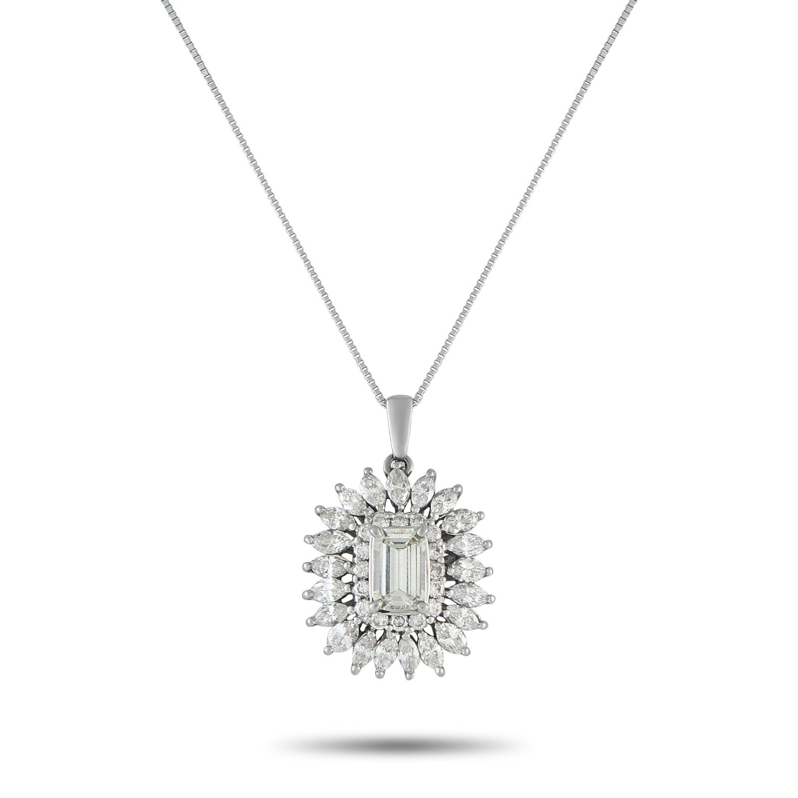 Platinum 3.12ct Diamond Pendant (1 of 4)