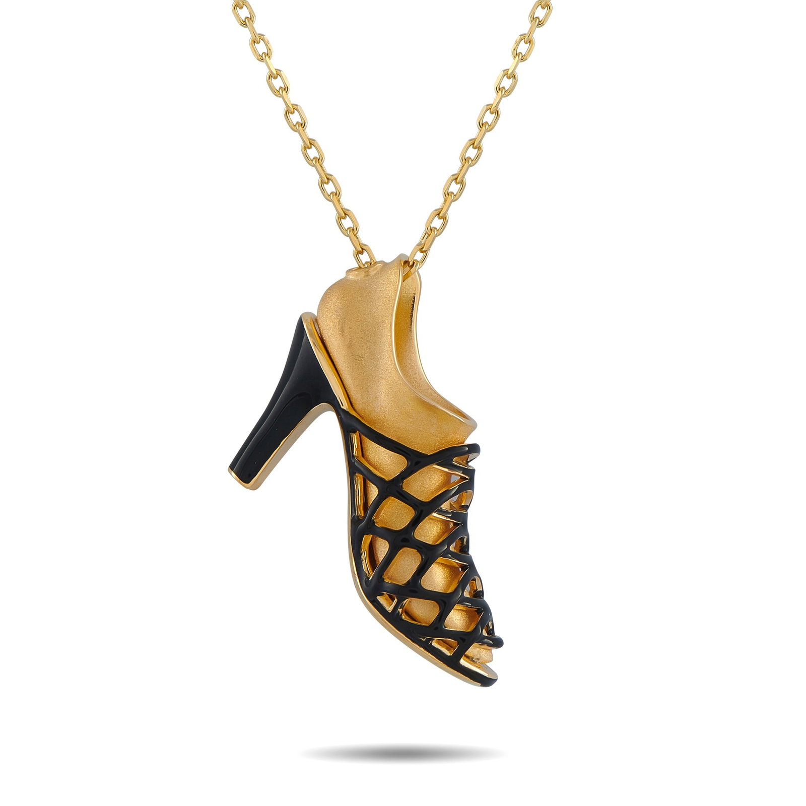18K Yellow Gold Shoe Pendant