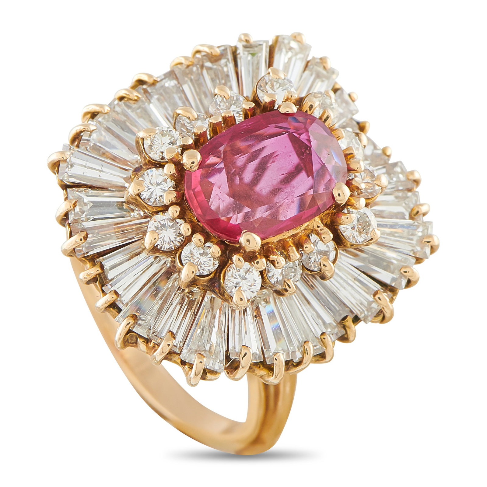 18K Yellow Gold 4.0ct Diamond and Ruby Ring (1 of 4)