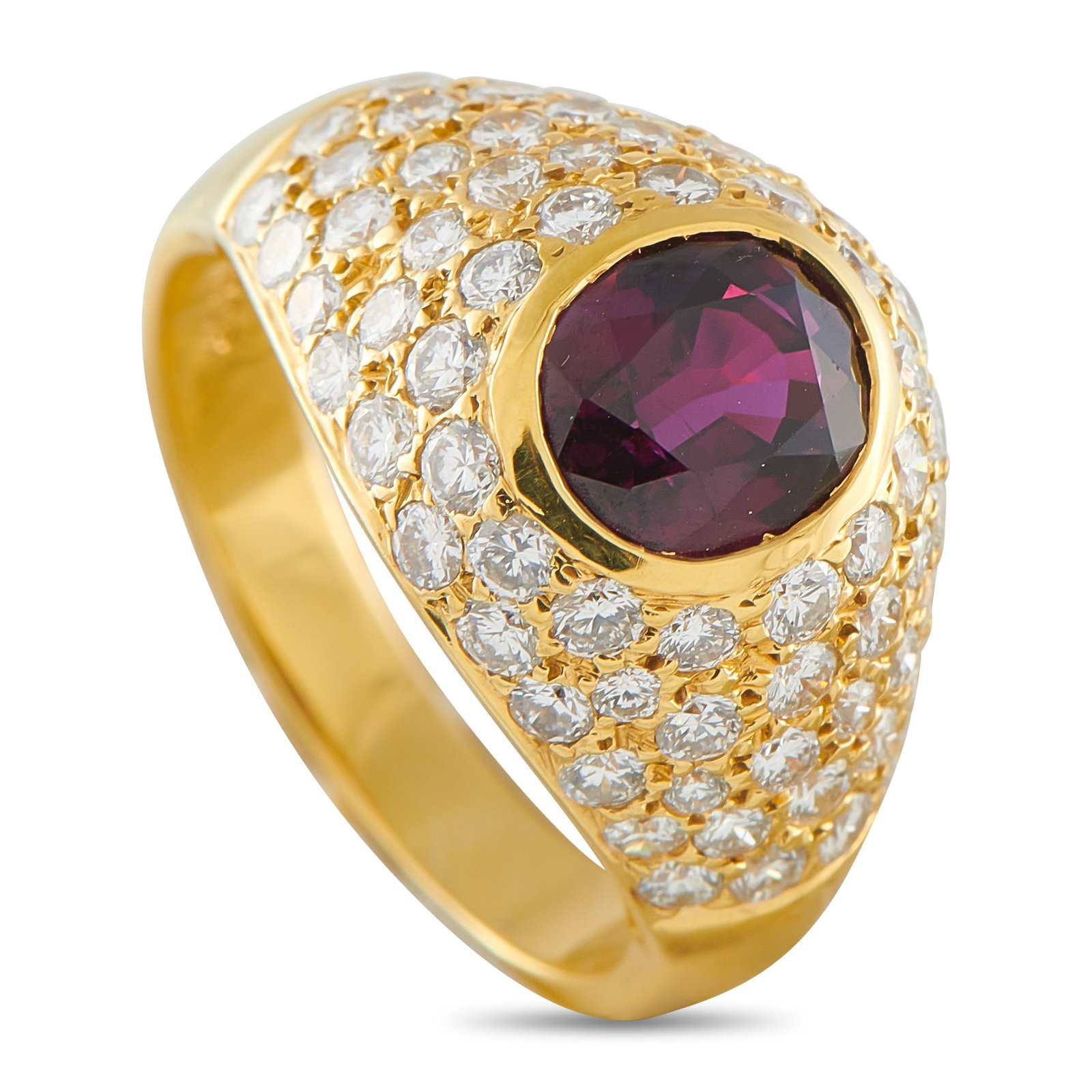 18K Yellow Gold 1.70ct Diamond and Ruby Ring (1 of 5)
