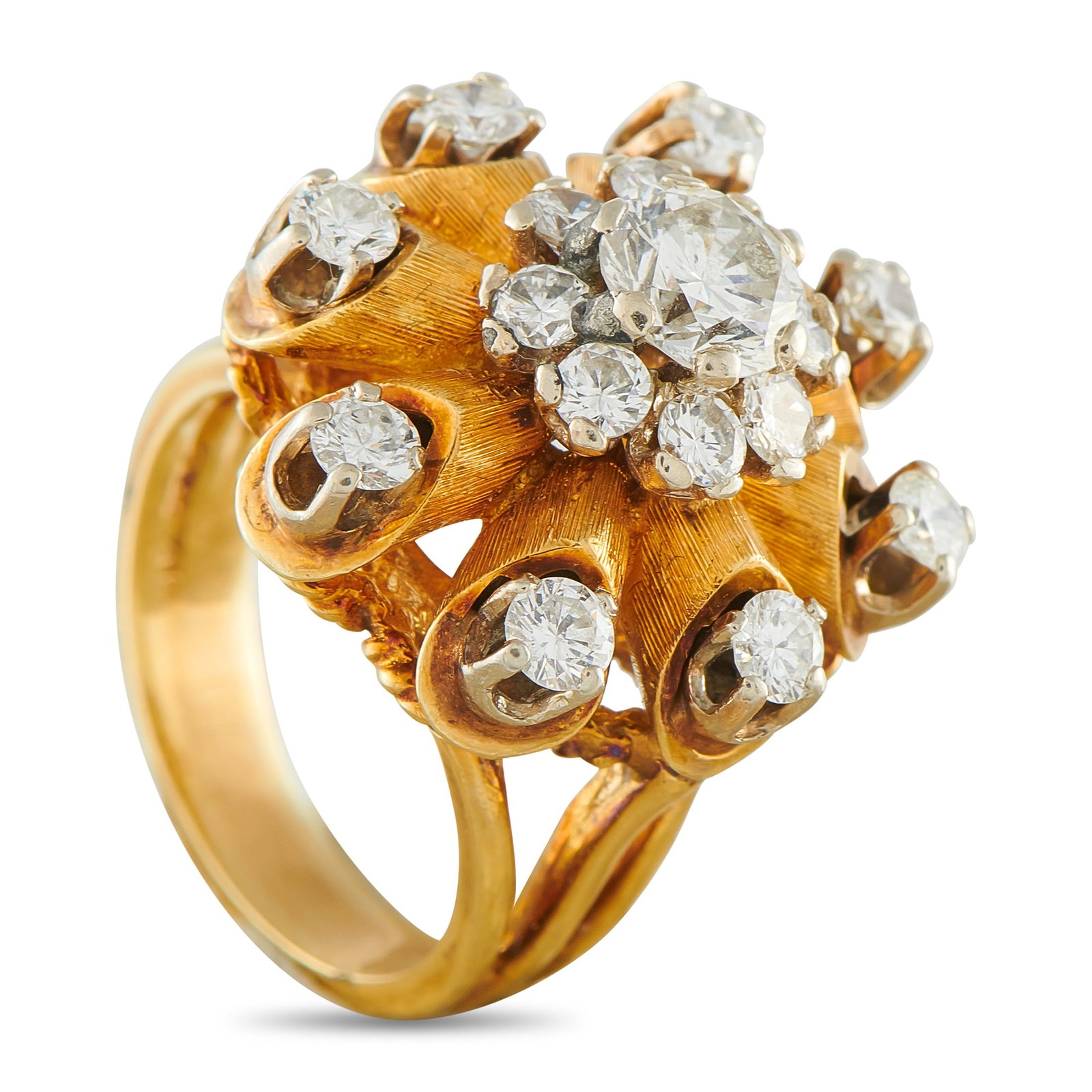 14K Yellow Gold 2.0ct Diamond Ring (1 of 4)