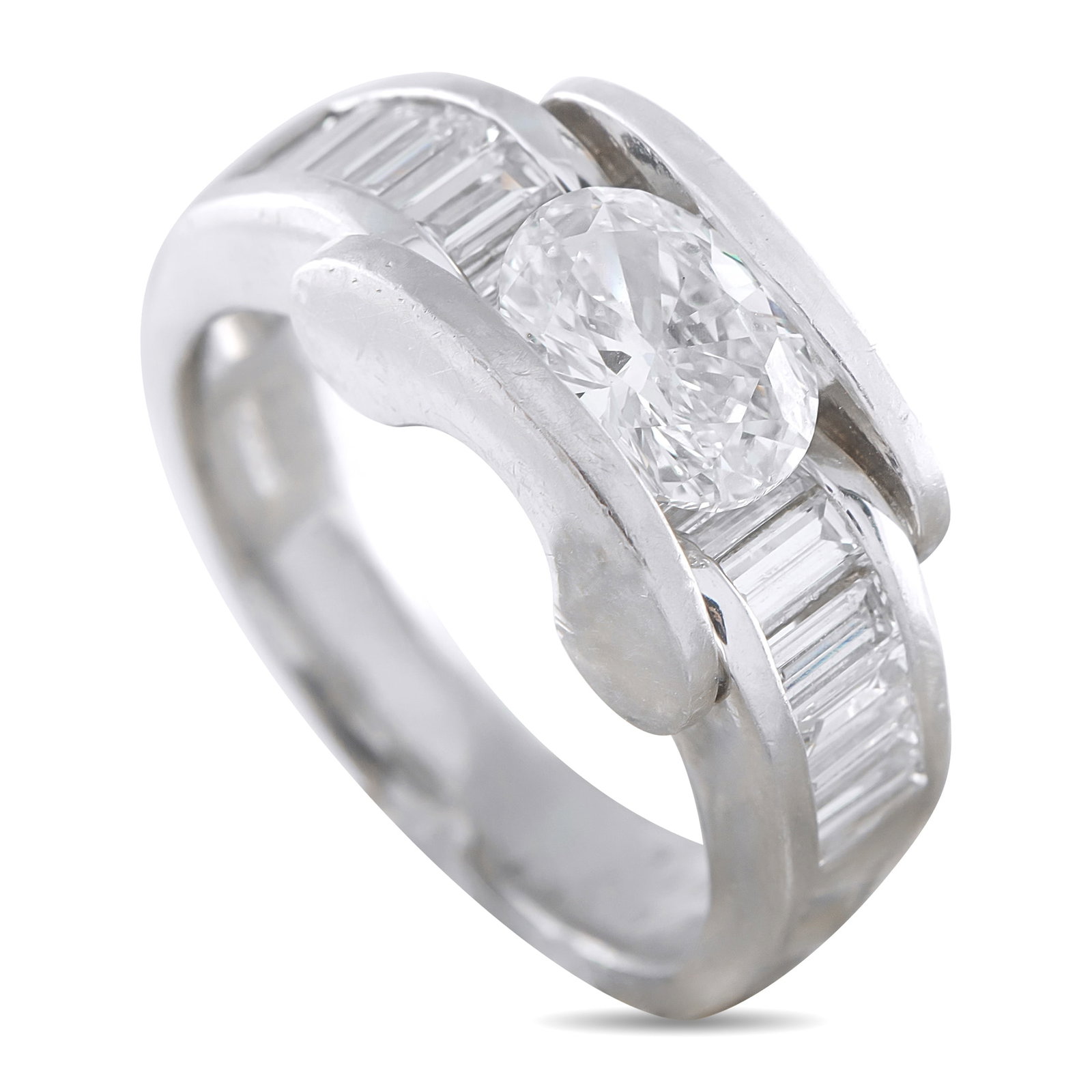 Platinum 1.70ct Diamond East-West Ring