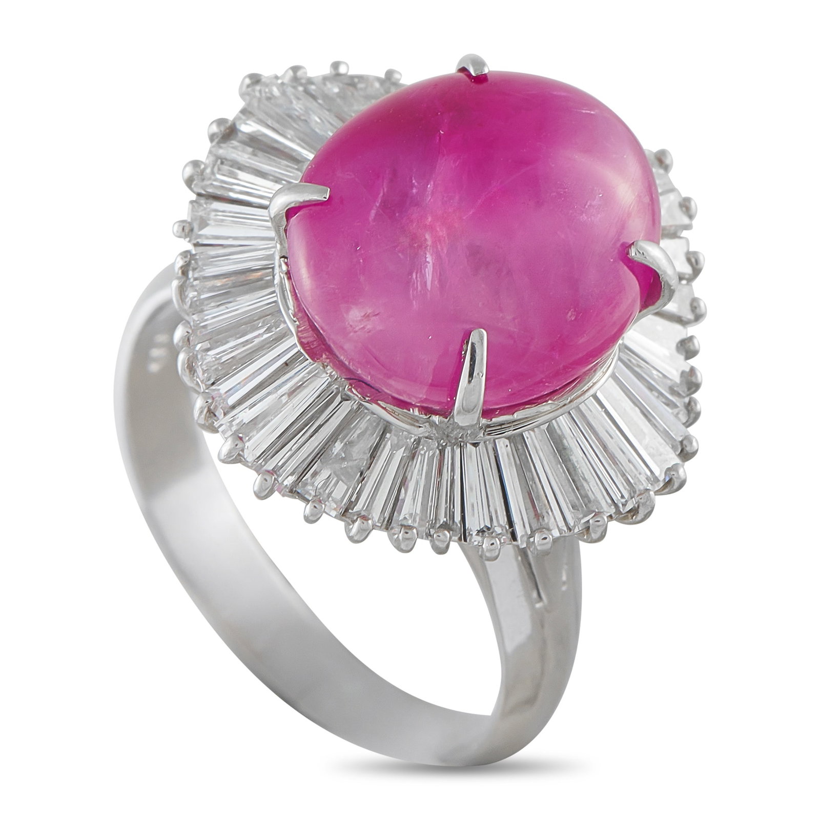Platinum 1.70ct Diamond and Ruby Ring (1 of 4)