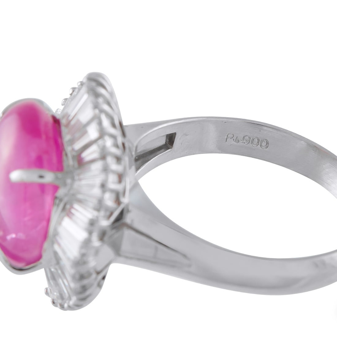 Platinum 1.70ct Diamond and Ruby Ring - 4