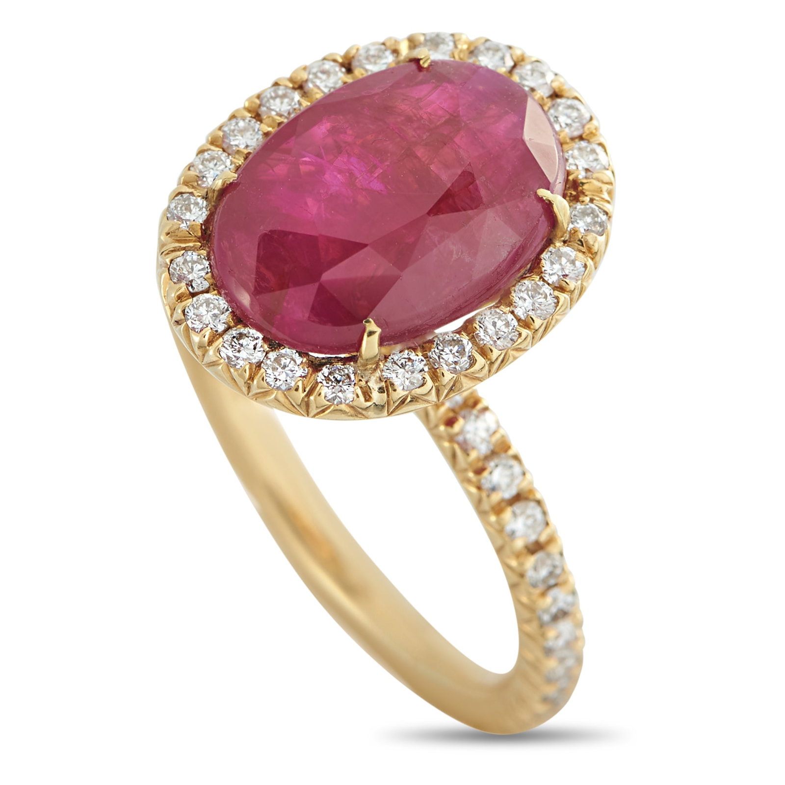 18K Yellow Gold 0.27ct Diamond and Ruby Ring (1 of 5)