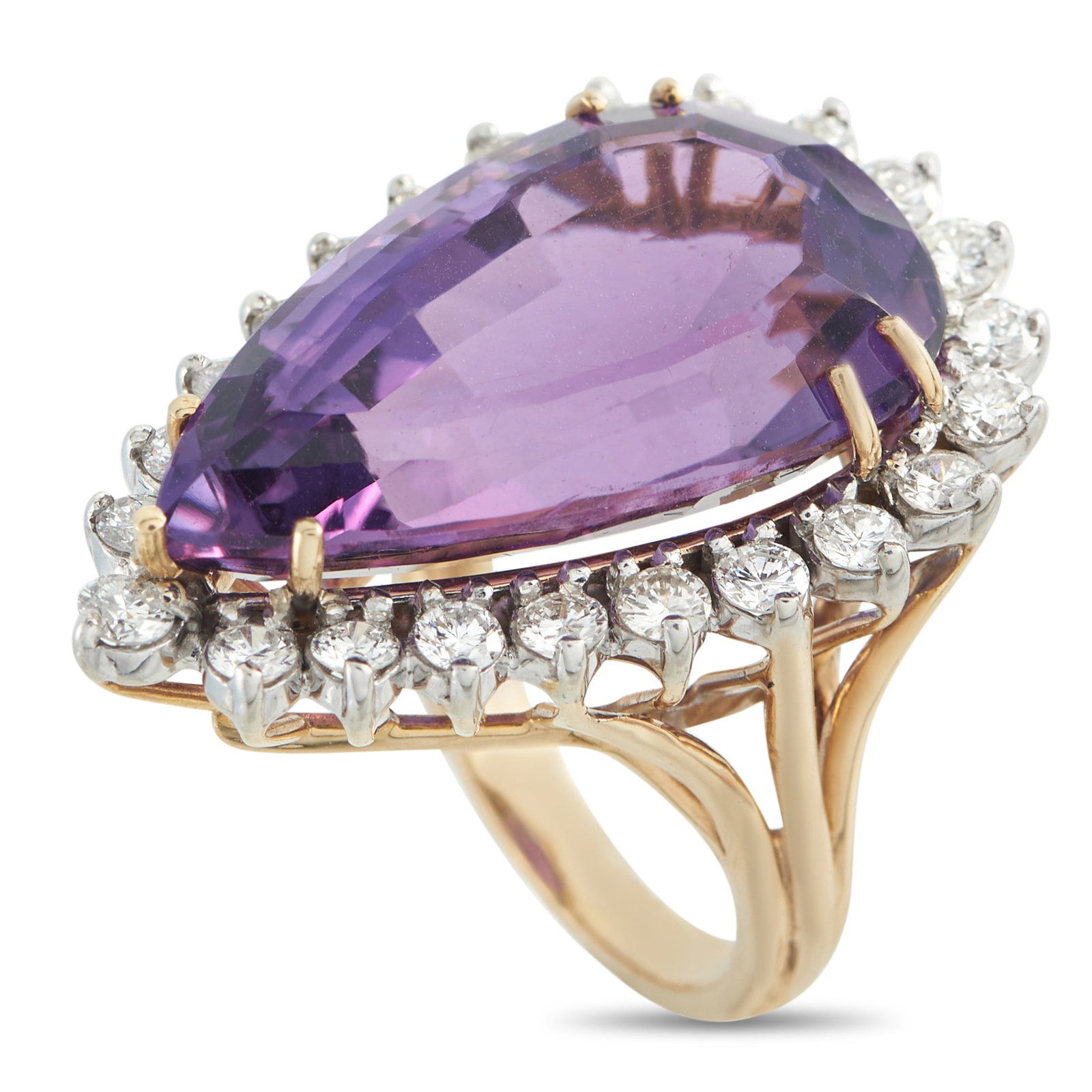 14K Rose Gold 1.84ct Diamond and Amethyst Ring (1 of 3)