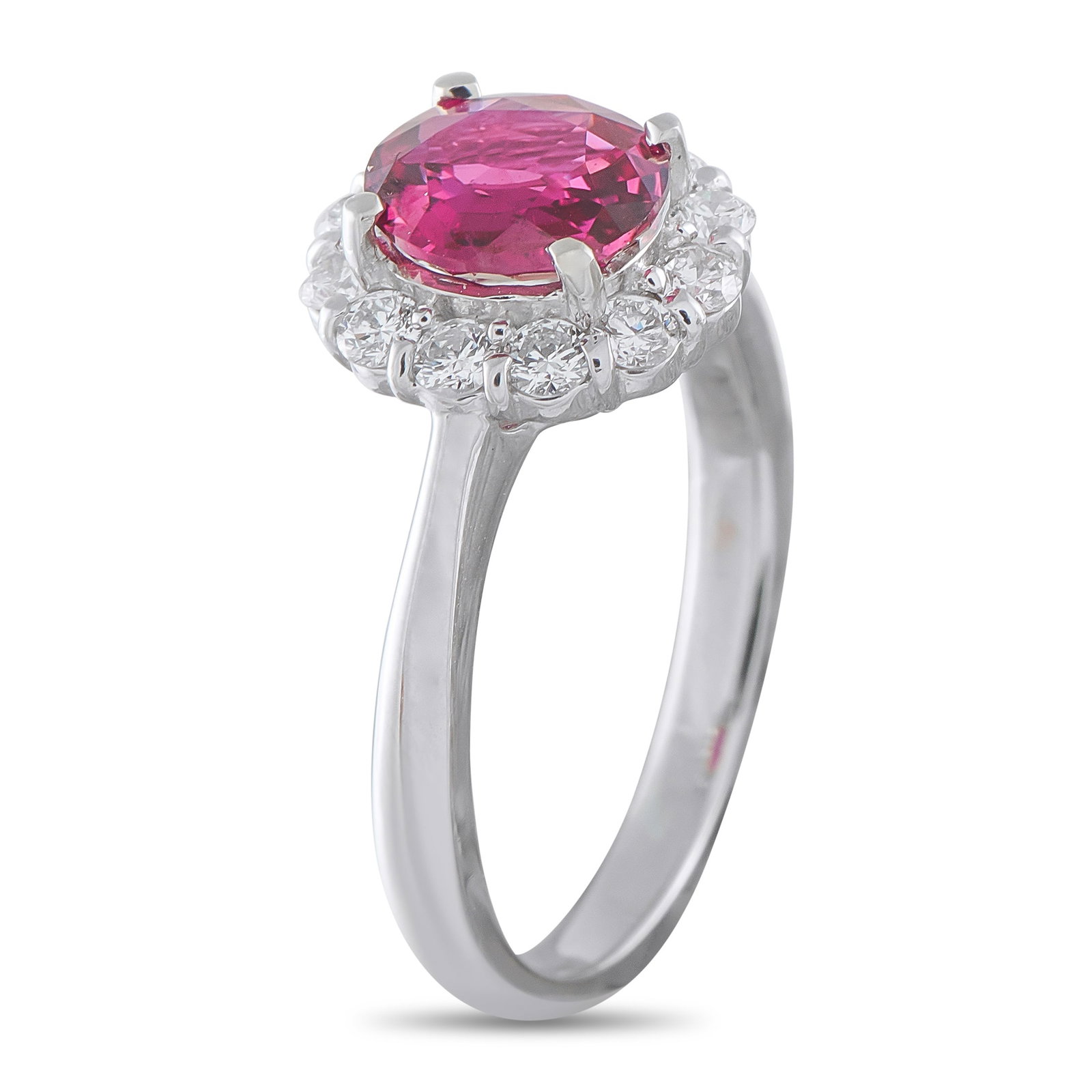 Platinum 0.41ct Diamond and Ruby Ring - 2